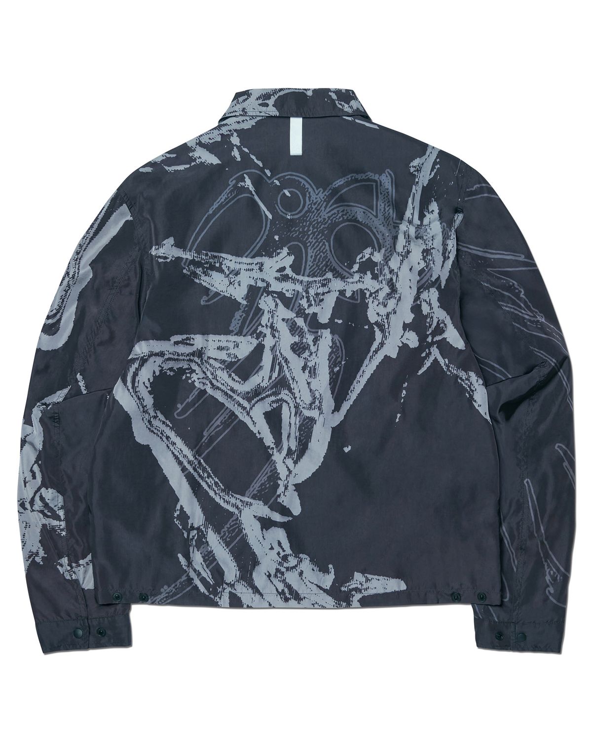 노매뉴얼(NOMANUAL) W.F GRAPHIC SHIRT JACKET - BLACK