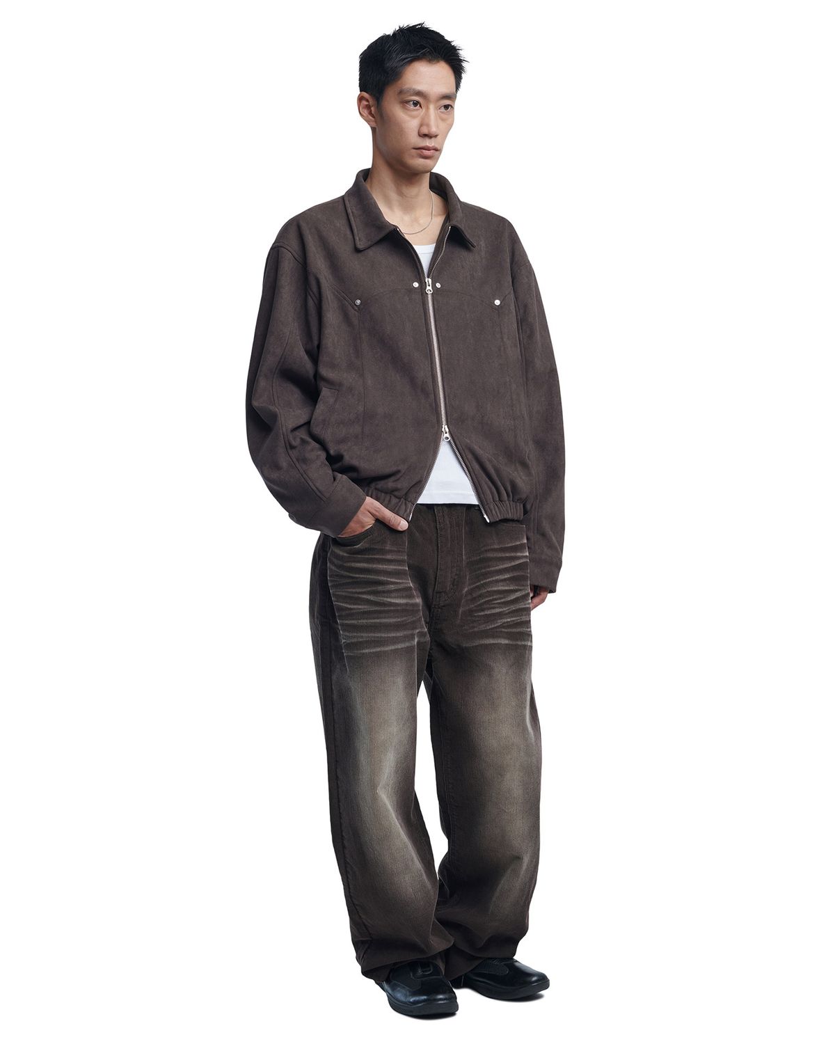 노매뉴얼(NOMANUAL) S.W JACKET - BROWN
