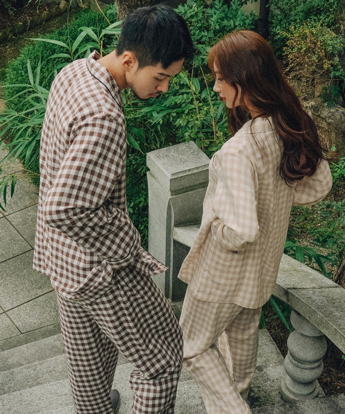 파란(PALAN) 베이직체크 커플용 잠옷세트 홈웨어