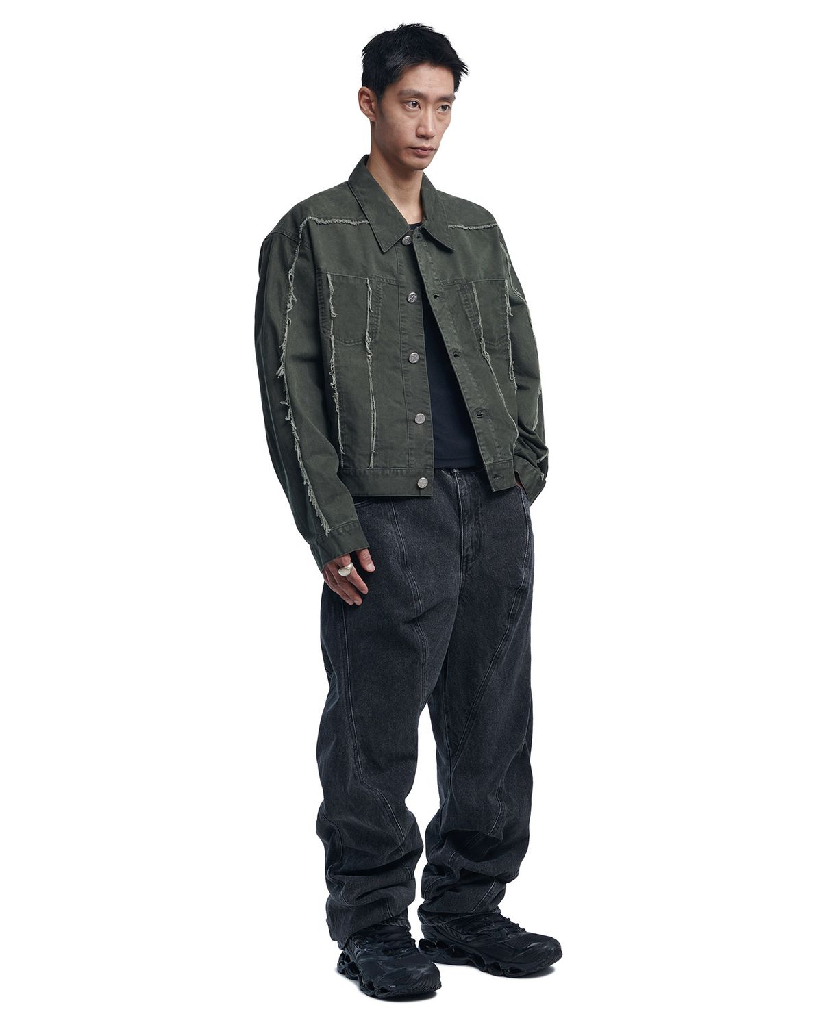 노매뉴얼(NOMANUAL) R.E TRUCKER JACKET - WASHED KHAKI