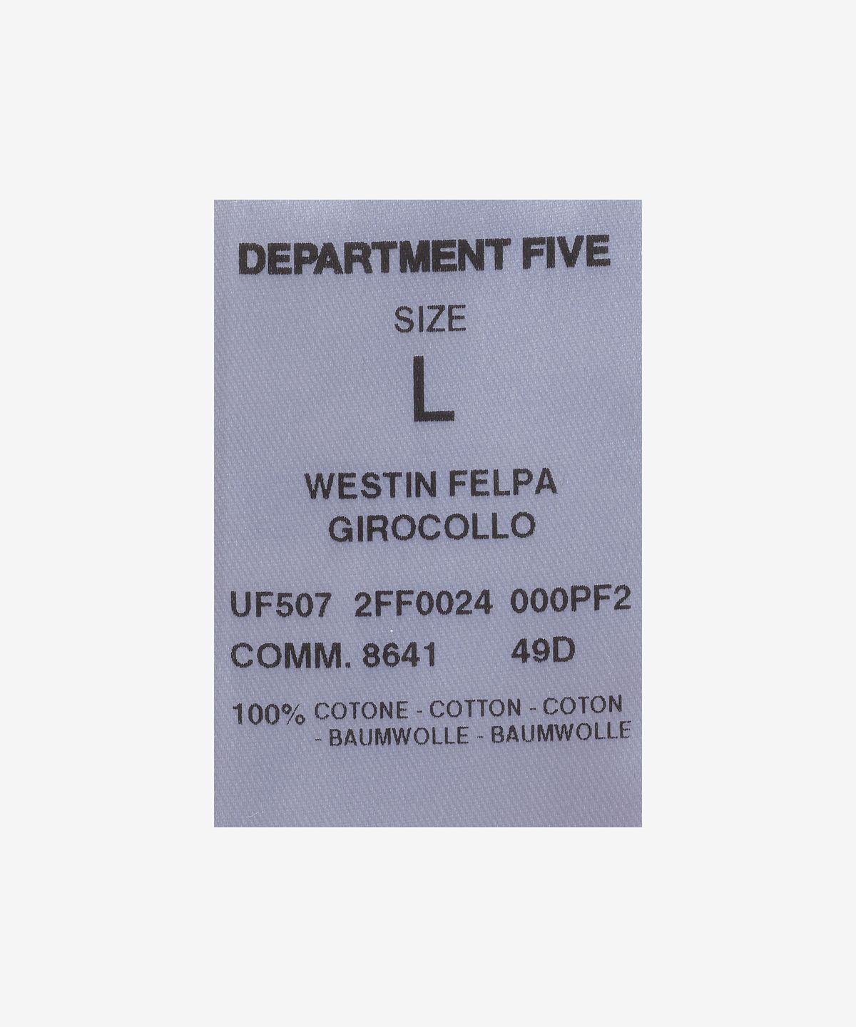 디파트먼트 파이브(DEPARTMENT FIVE) 로고 맨투맨 - 네이비 / UF5072FF0024000PF2816