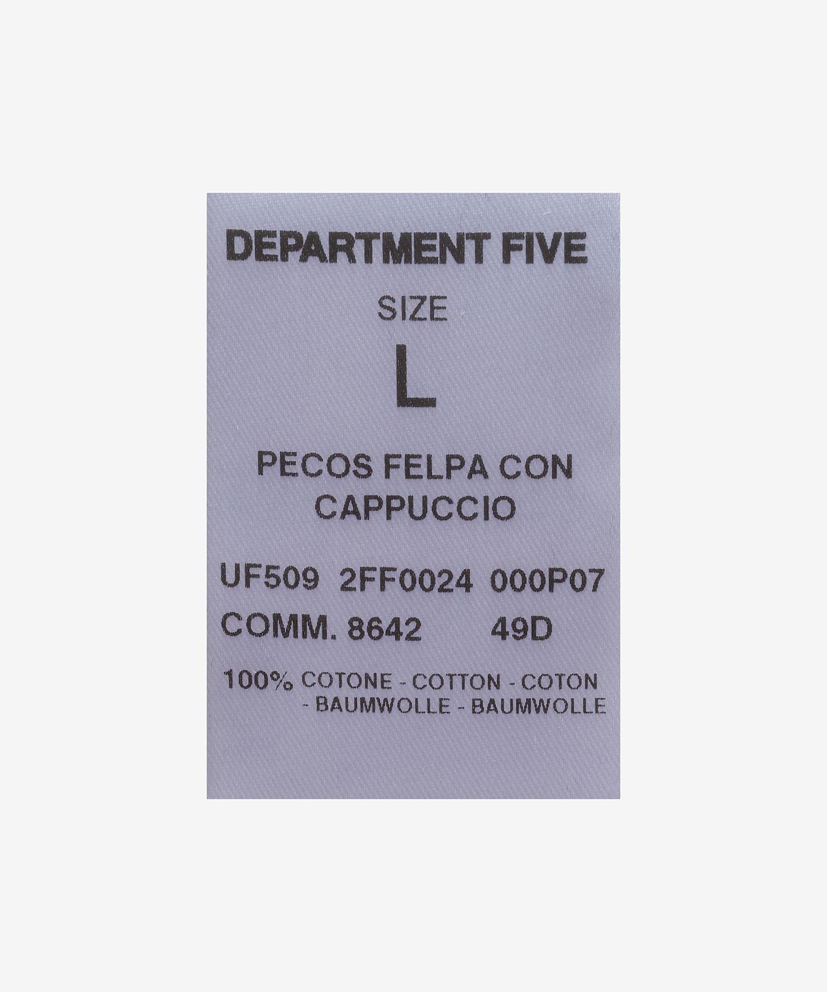 디파트먼트 파이브(DEPARTMENT FIVE) 로고 후드 - 블랙 / UF5092FF0024000P07999