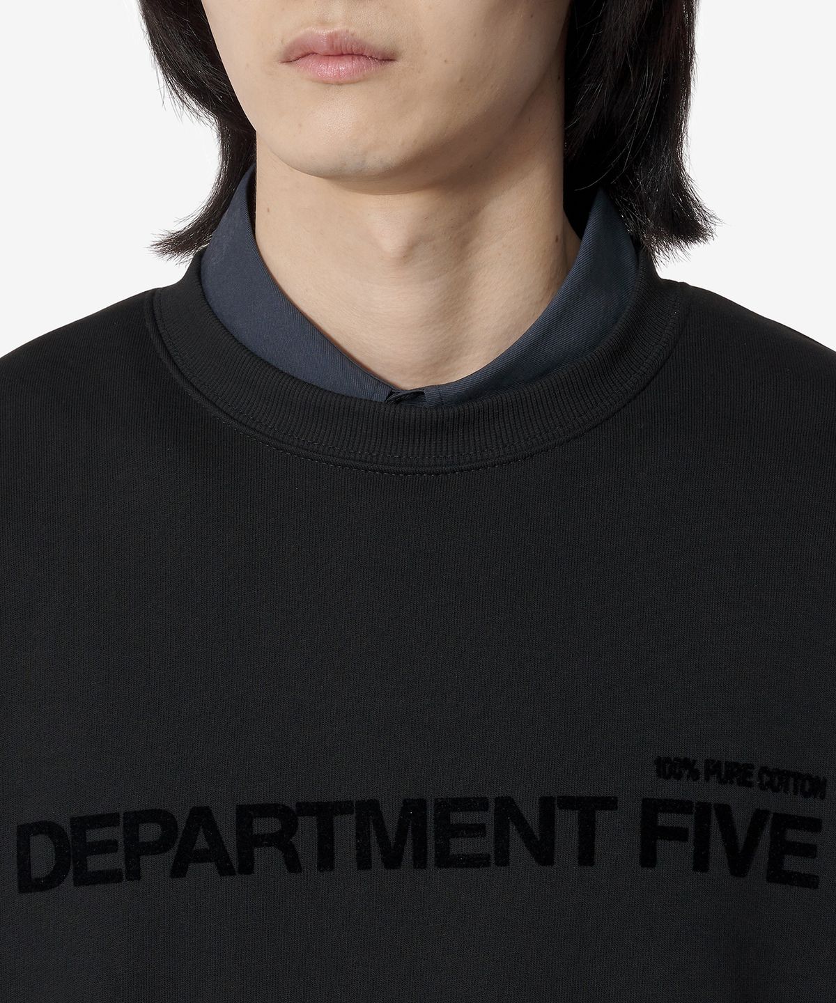 디파트먼트 파이브(DEPARTMENT FIVE) 로고 맨투맨 - 블랙 / UF5072FF0024000PF2999
