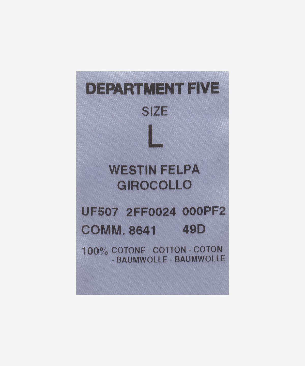 디파트먼트 파이브(DEPARTMENT FIVE) 로고 맨투맨 - 블랙 / UF5072FF0024000PF2999