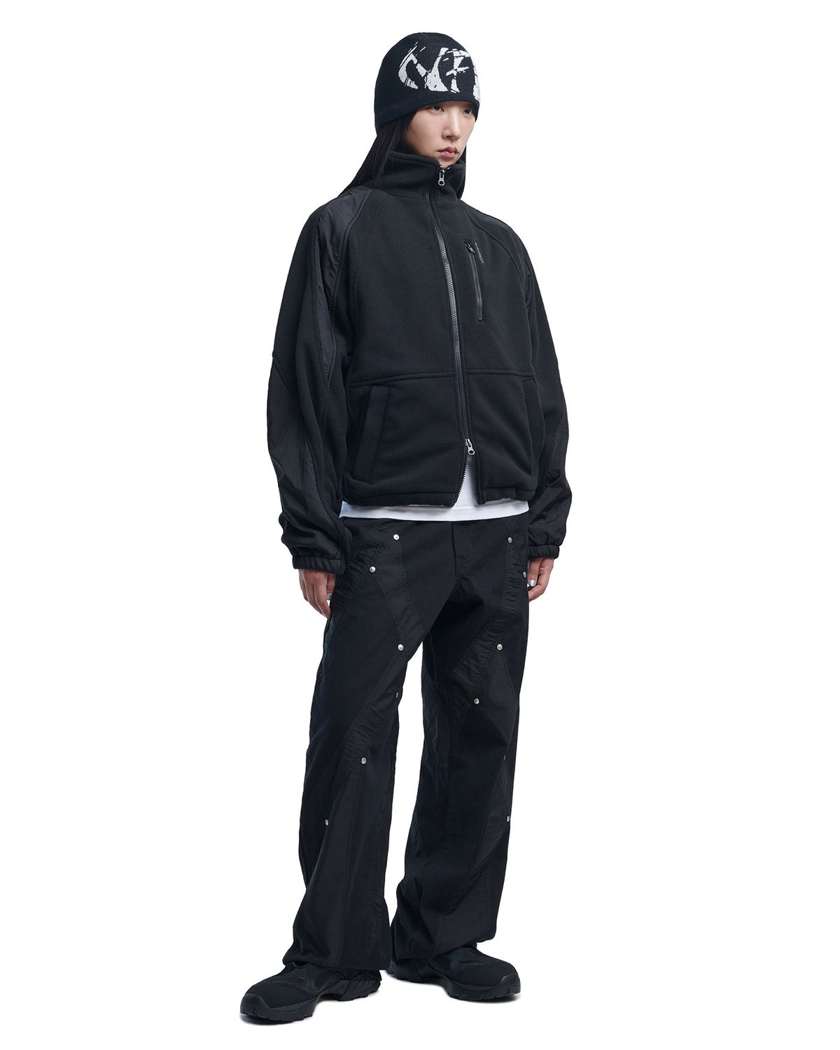 노매뉴얼(NOMANUAL) T.S FLEECE JACKET - BLACK