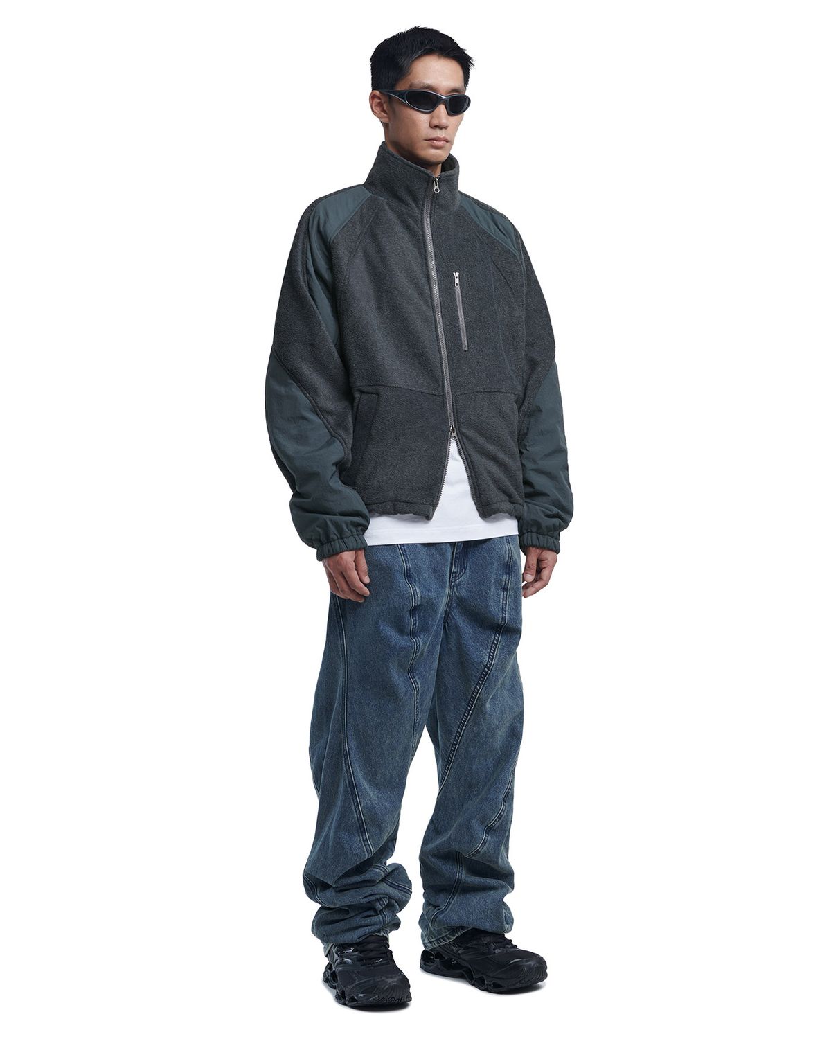 노매뉴얼(NOMANUAL) T.S FLEECE JACKET - CHARCOAL
