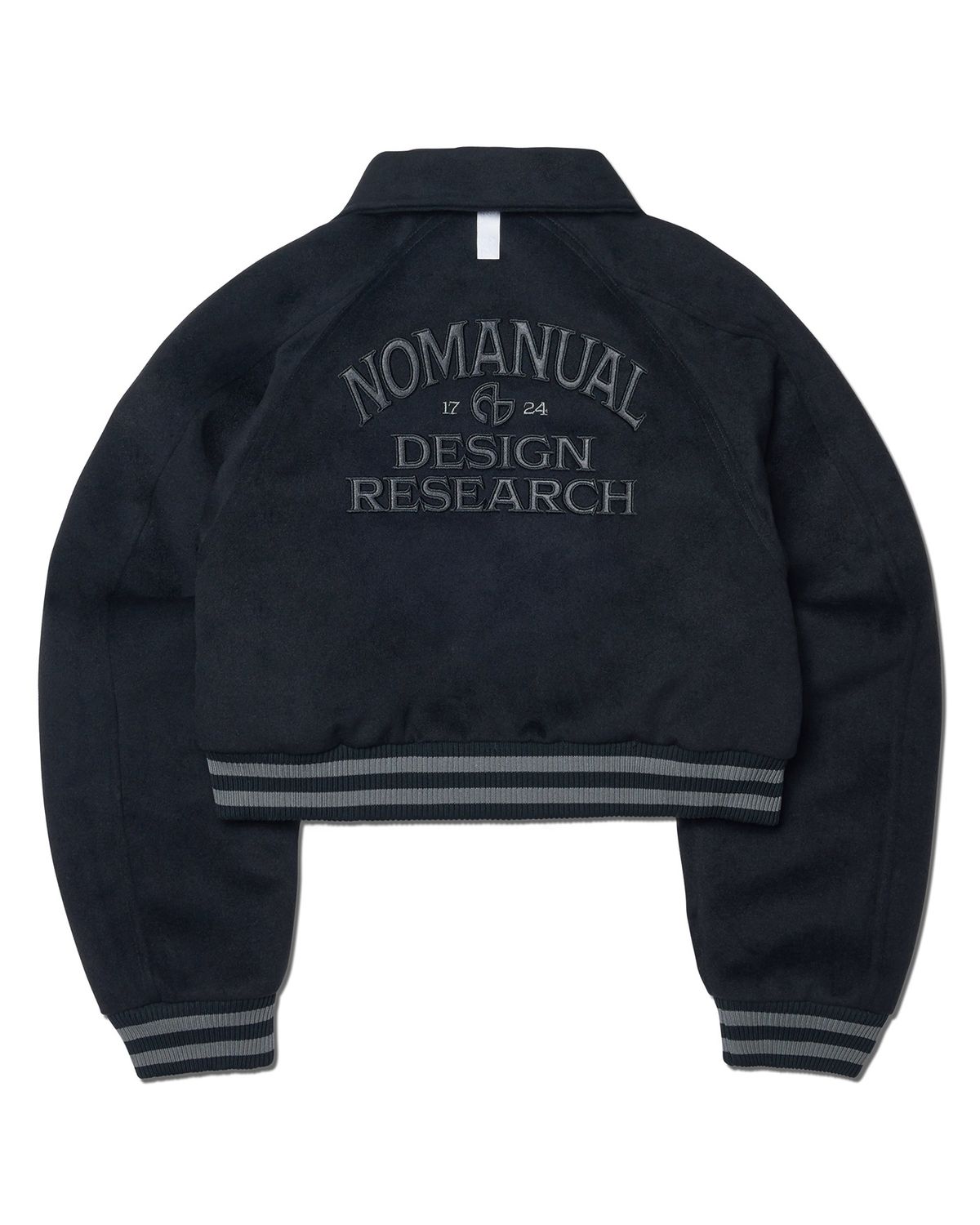 노매뉴얼(NOMANUAL) W.S VARSITY JACKET - BLACK