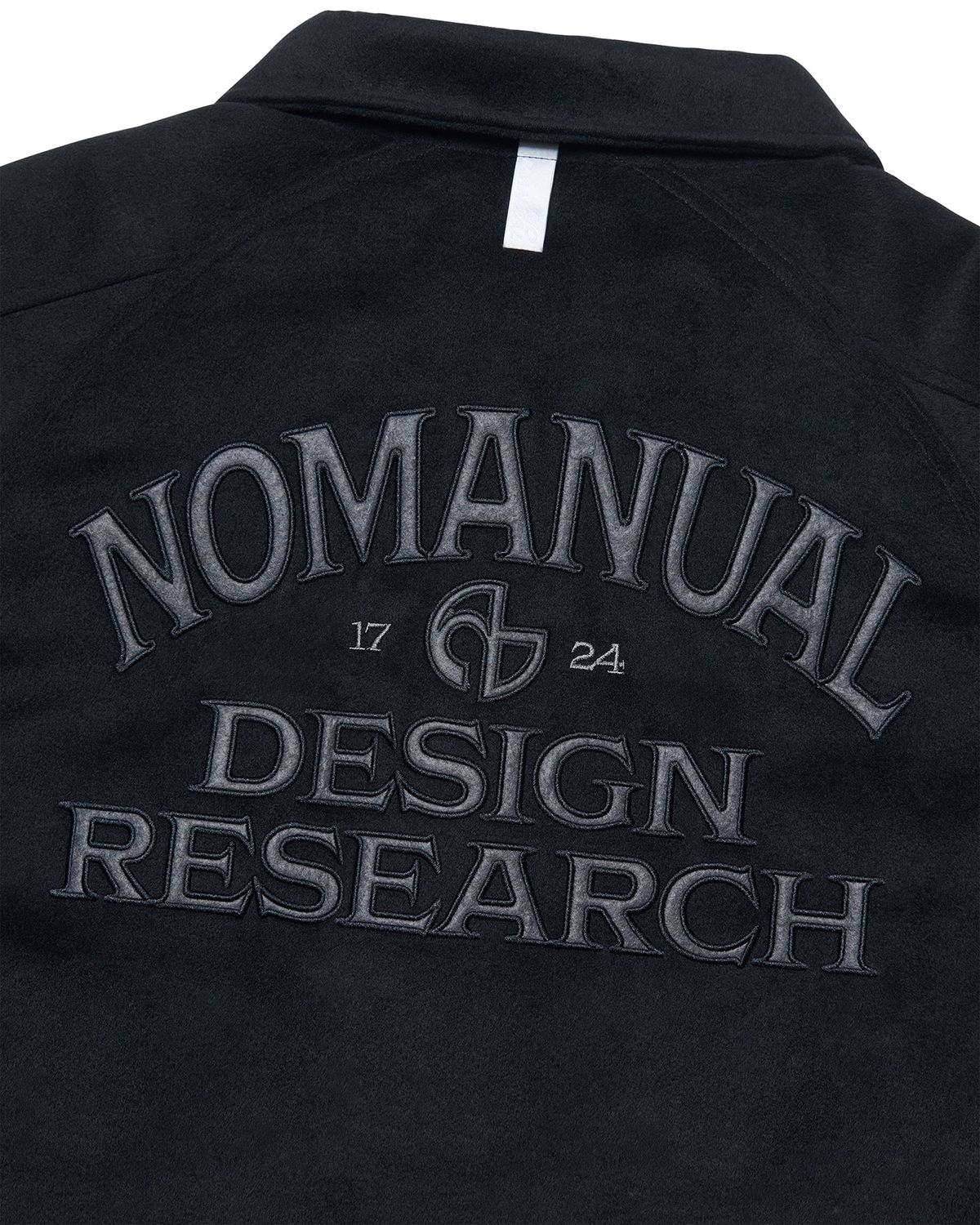 노매뉴얼(NOMANUAL) W.S VARSITY JACKET - BLACK