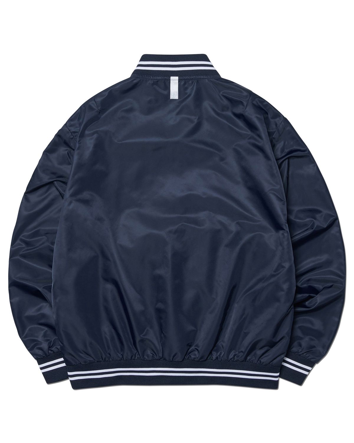 노매뉴얼(NOMANUAL) ARCH LOGO VARSITY JACKET - NAVY