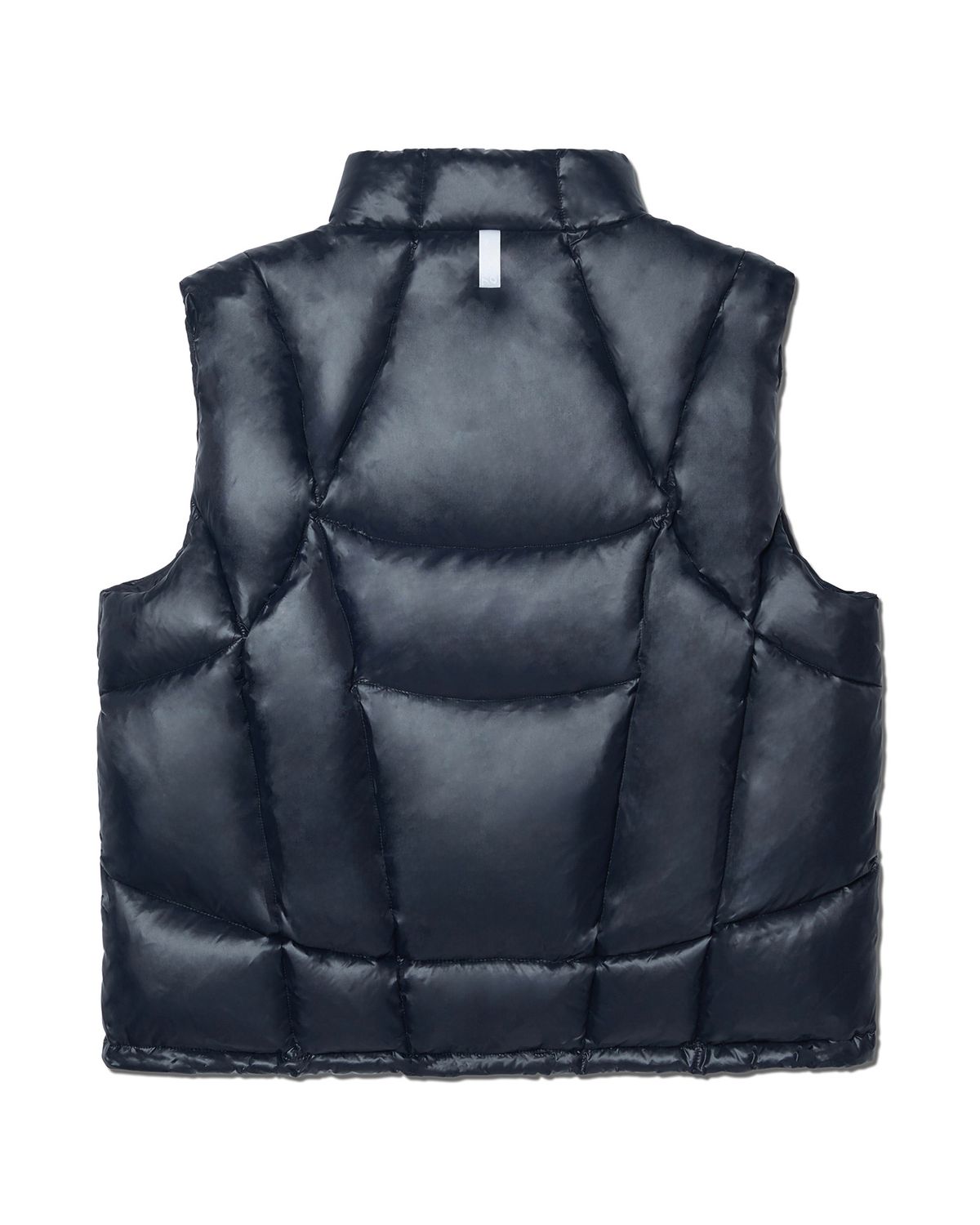 노매뉴얼(NOMANUAL) PARABOLA DUCK DOWN VEST - GLOSSY BLACK