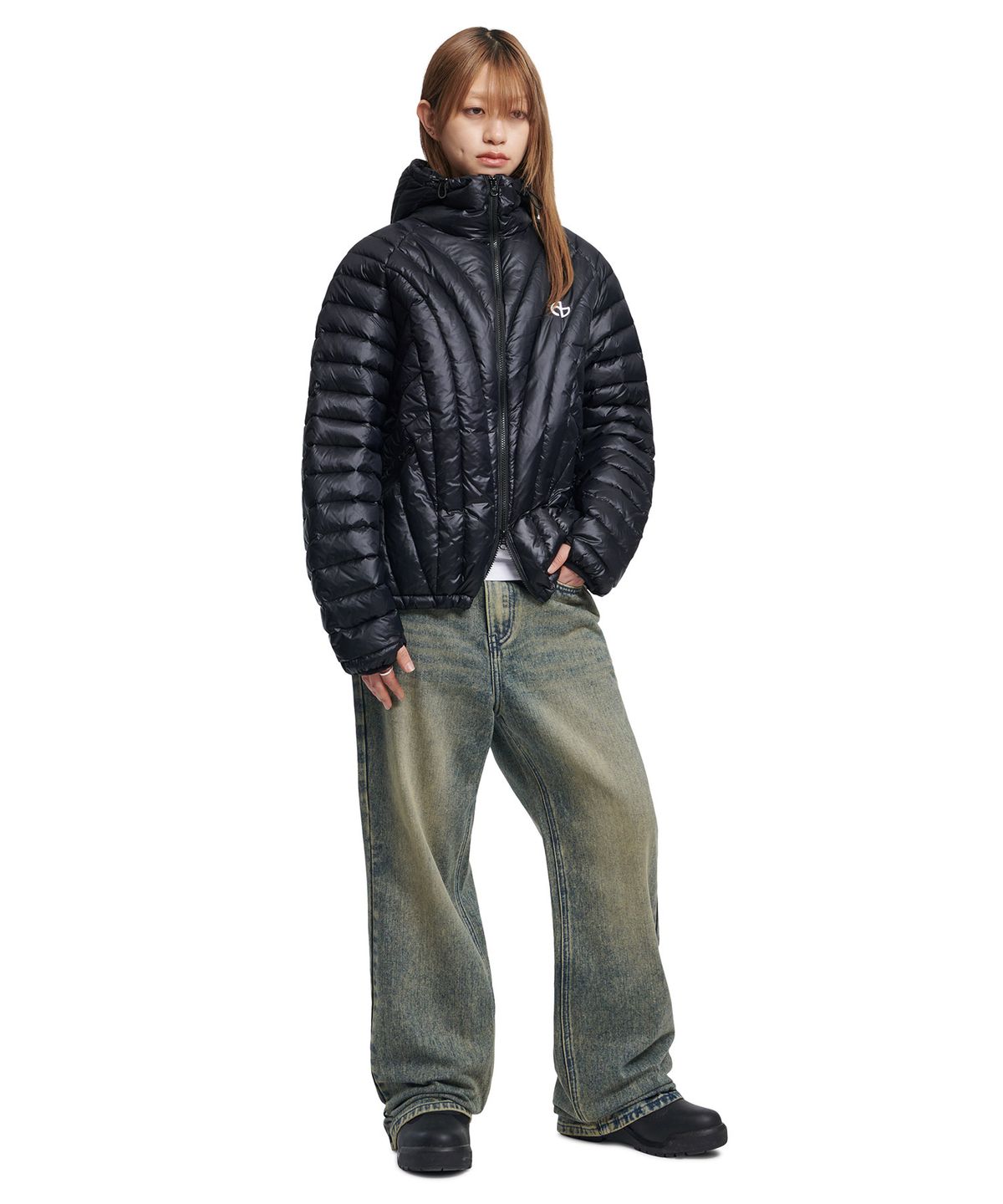 노매뉴얼(NOMANUAL) NUBES LIGHT DUCK DOWN - GLOSSY BLACK