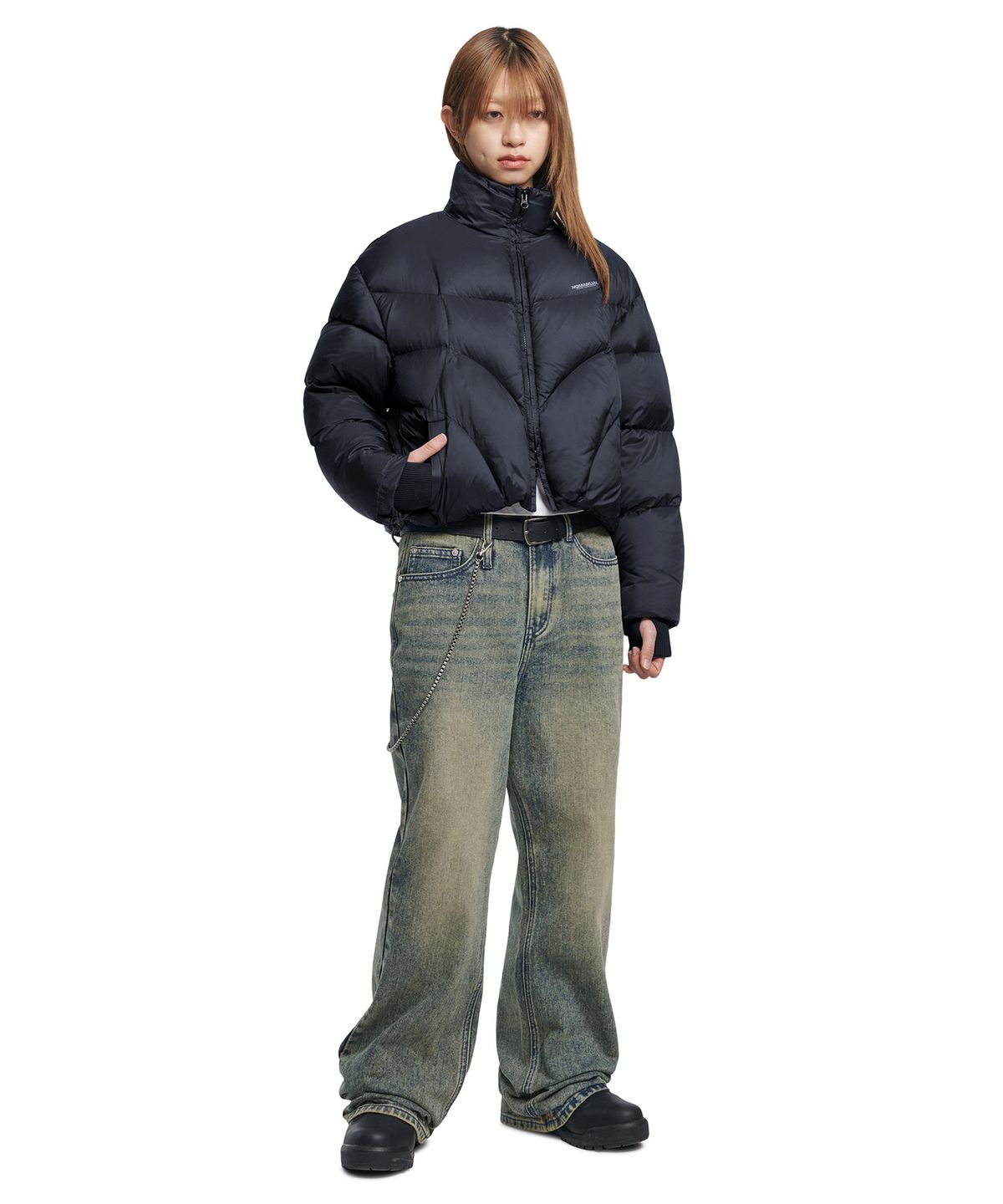 노매뉴얼(NOMANUAL) AELLA DUCK DOWN - BLACK
