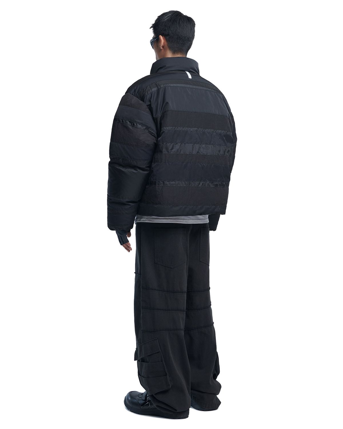 노매뉴얼(NOMANUAL) H.C NYLON DOWN JACKET - BLACK