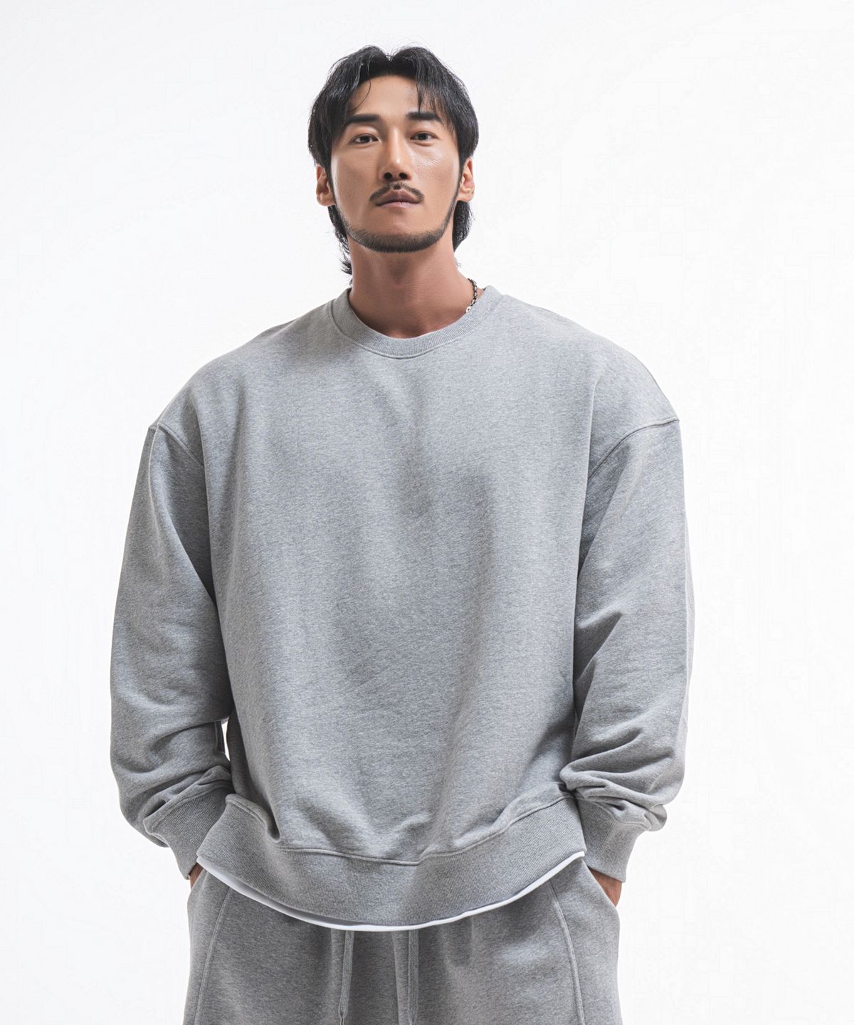 피지컬가먼츠(PHYSICAL GARMENTS) P2305 데일리 오버핏 맨투맨 [4 COLOR]
