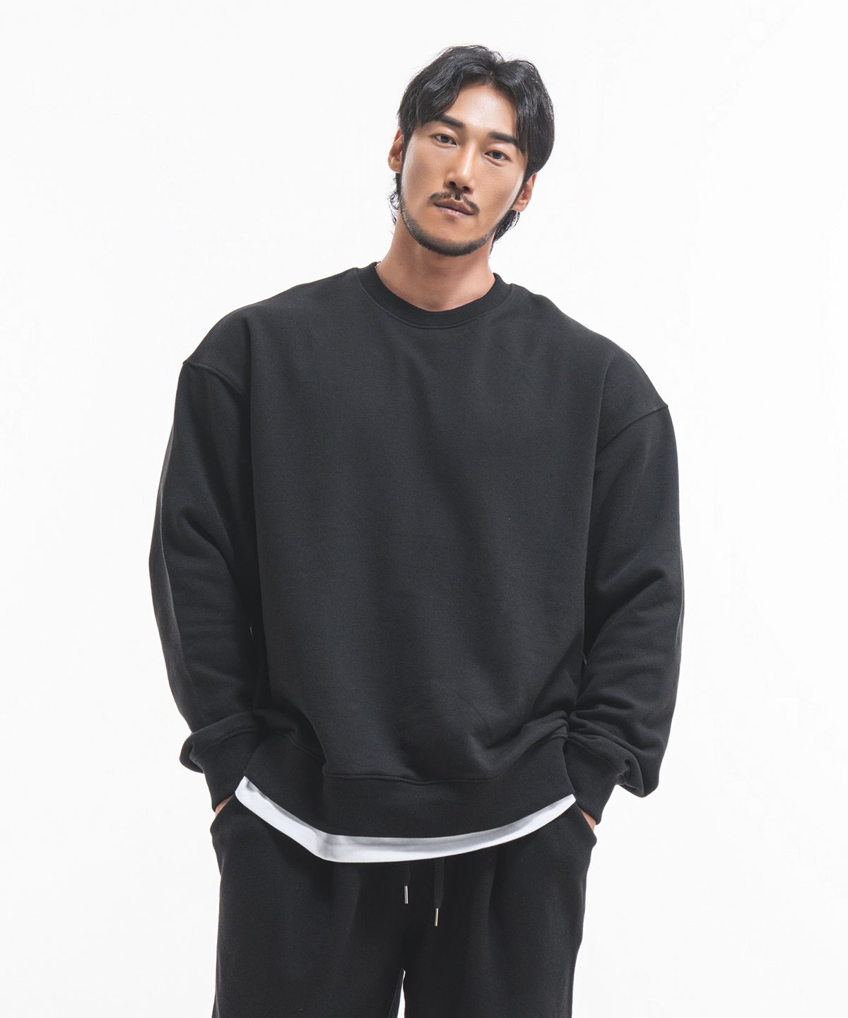 피지컬가먼츠(PHYSICAL GARMENTS) P2305 데일리 오버핏 맨투맨 [4 COLOR]