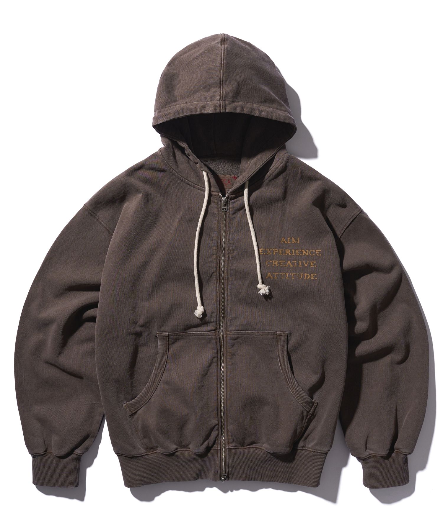 ◆AECA WHITE MOUNTAIN ZIP UP HOODIE◆ MUSINSA | AECA WHITE AECA MOUNTAIN ZIP UP HOODIE-WASHED BROWN