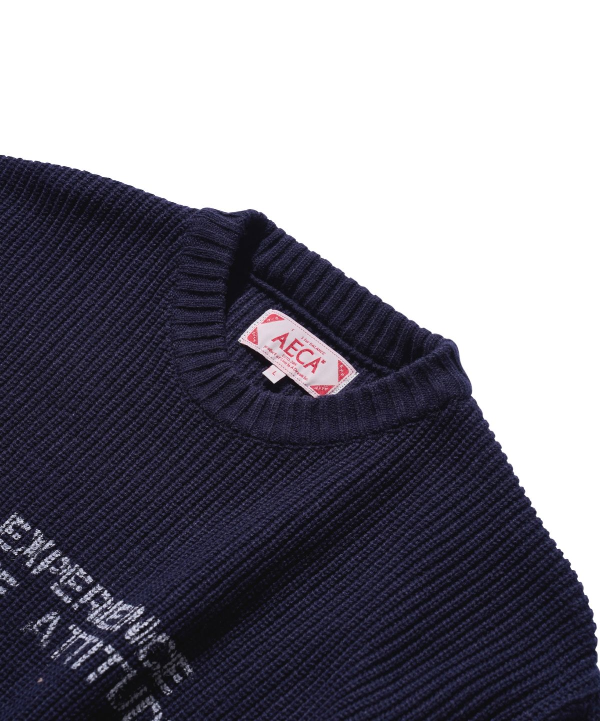 에이카화이트(AECA) AECA MEANS DESTROYED KNIT-NAVY