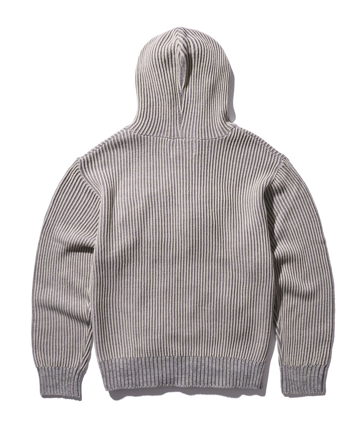 에이카화이트(AECA) MOUNTAIN TWO TONE HOOD KNIT-CREAM