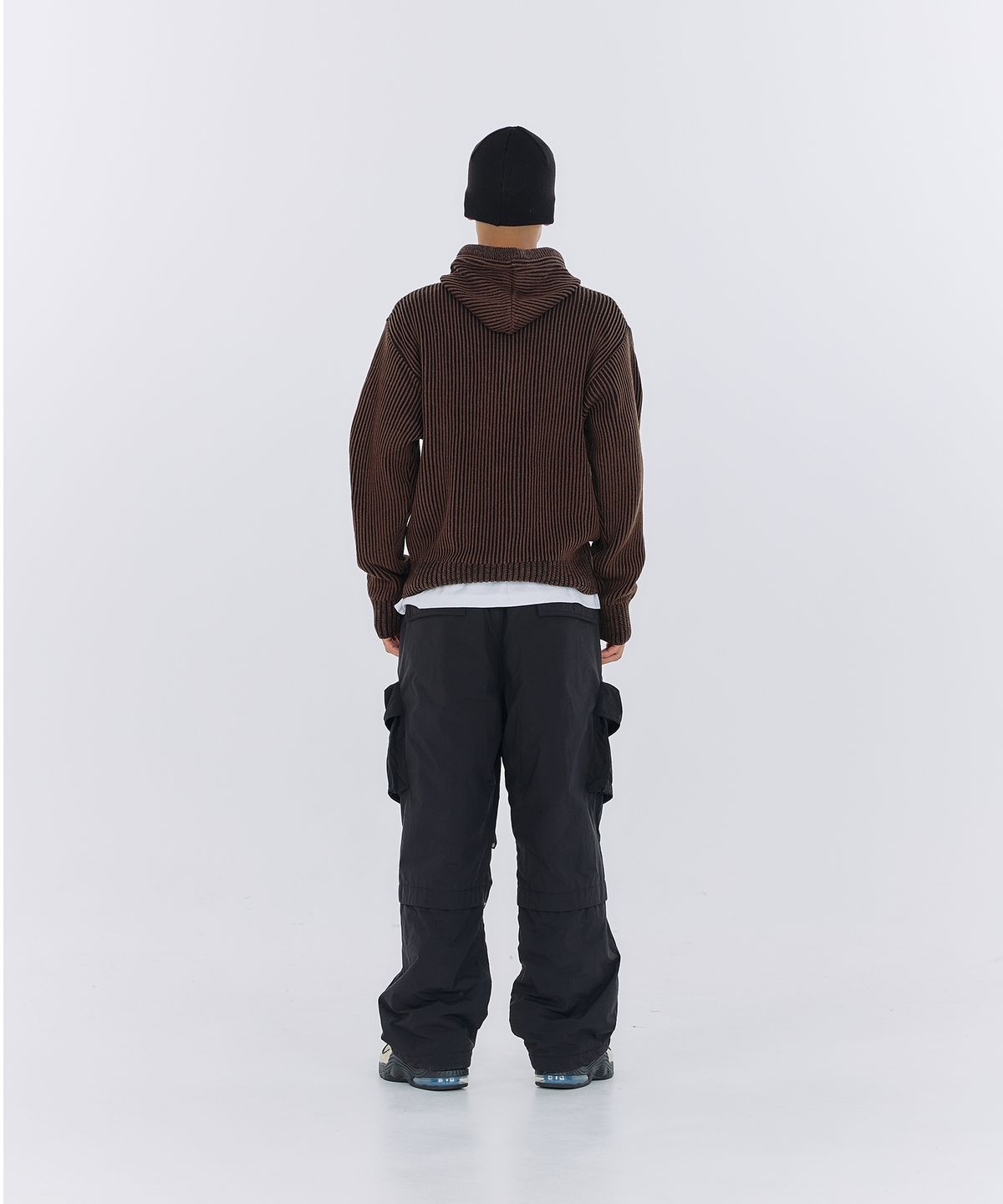 에이카화이트(AECA) MOUNTAIN TWO TONE HOOD KNIT-CREAM