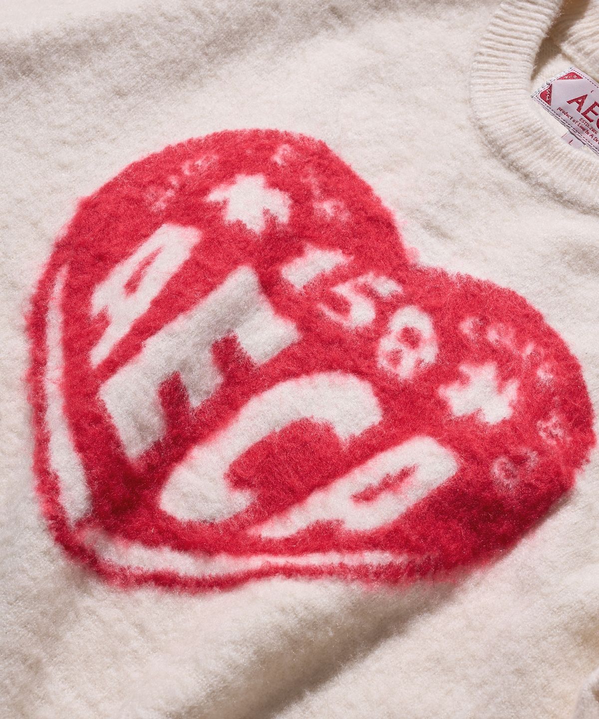 에이카화이트(AECA) AECA LOVE DOODLE KNIT-IVORY