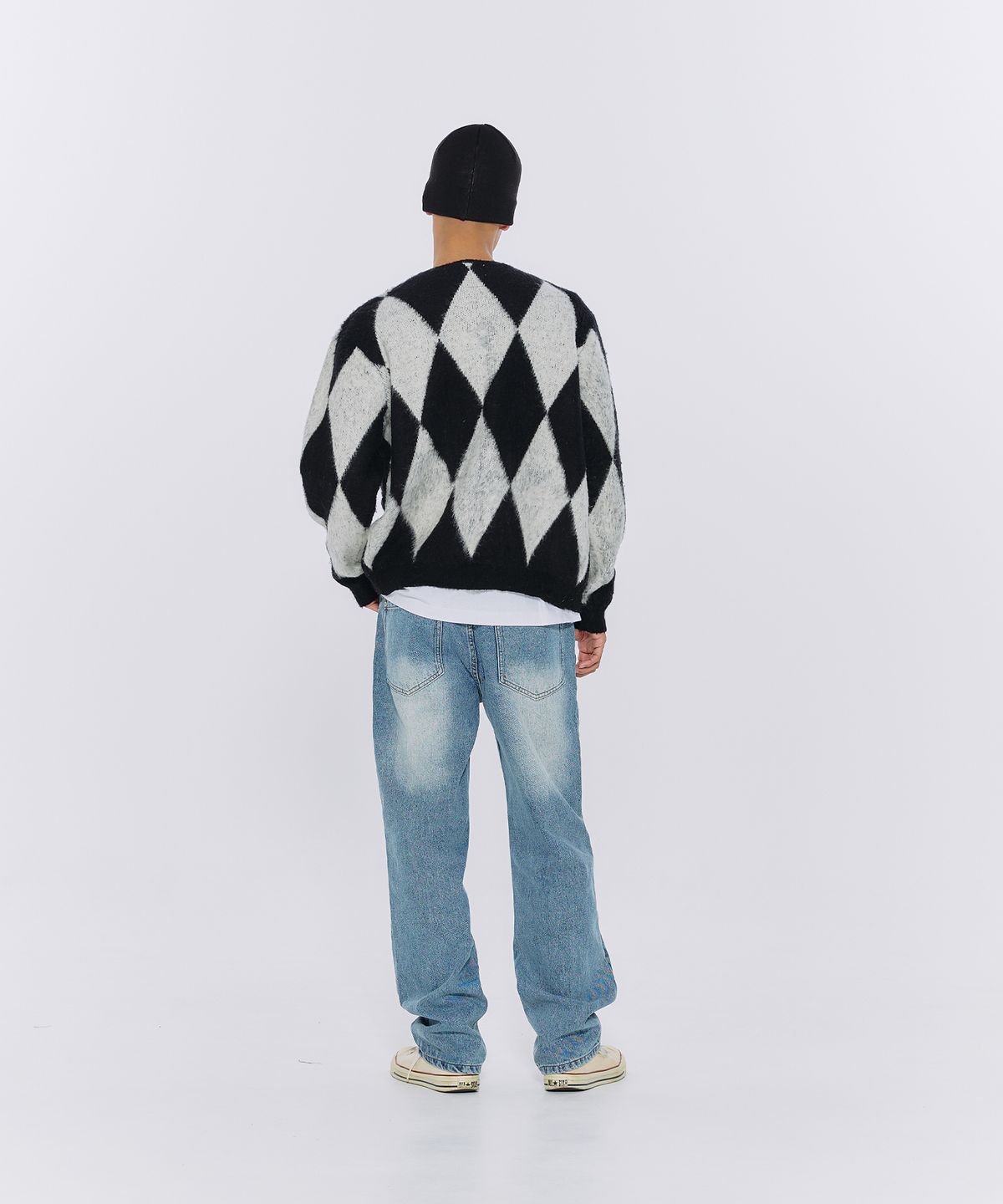 에이카화이트(AECA) VINTAGE WASHED PAINTED DENIM-BLUE