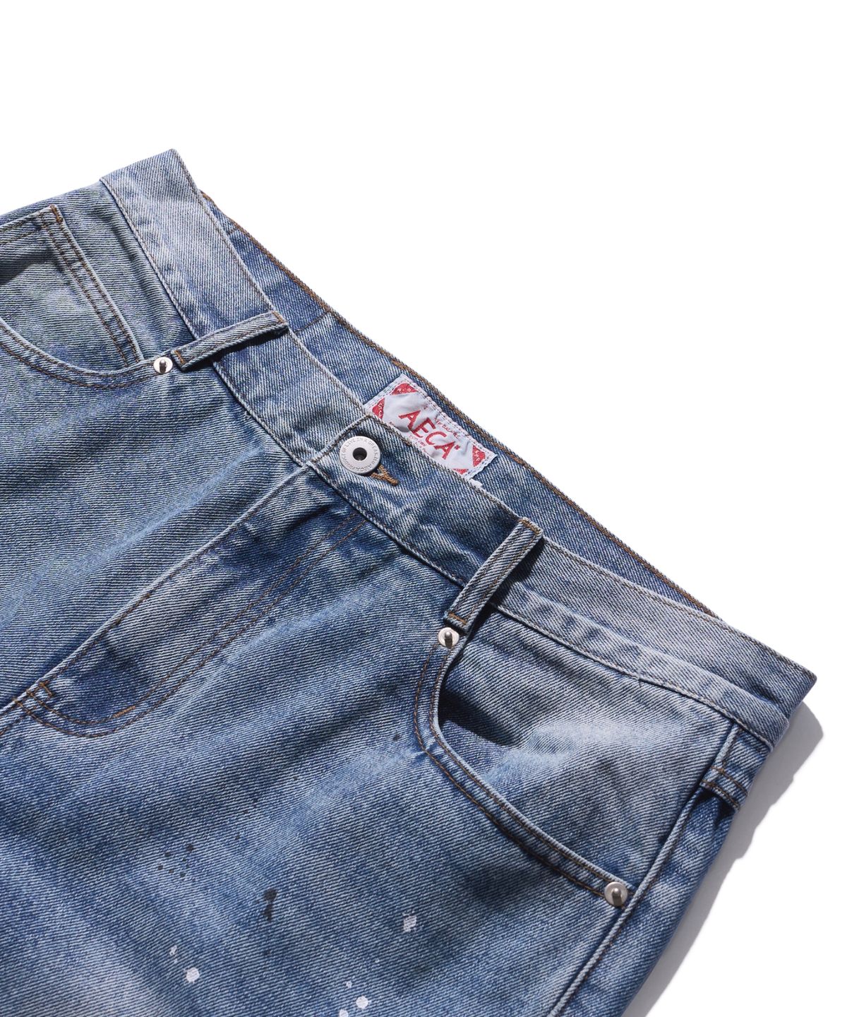 에이카화이트(AECA) VINTAGE WASHED PAINTED DENIM-BLUE