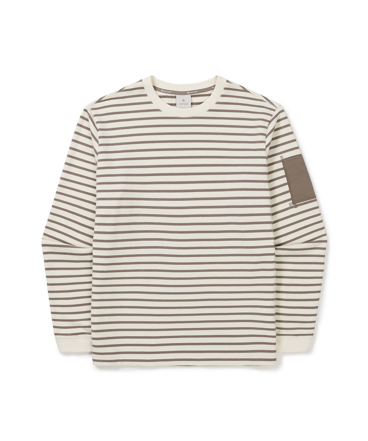 스노우피크 어패럴(SNOWPEAK APPAREL) 스트라이프 긴팔 티셔츠(S24FMFTL12) Cocoa