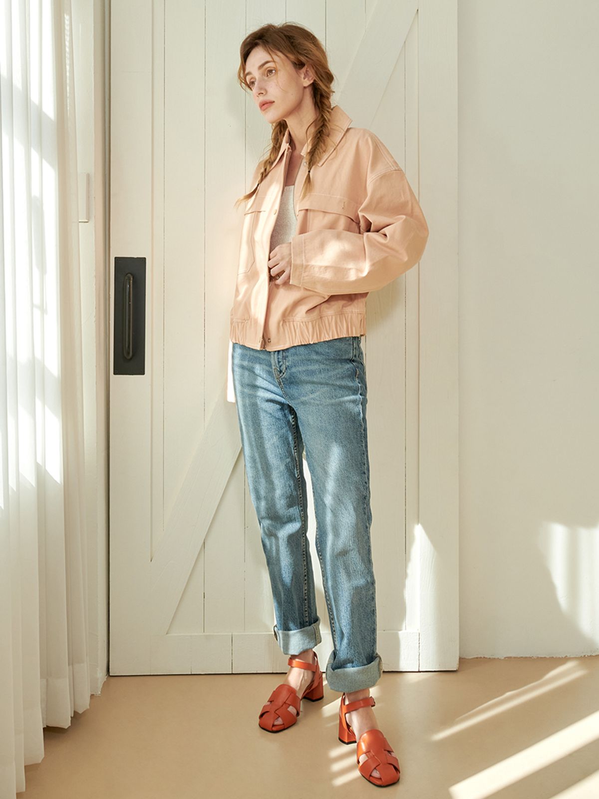 에뗄린(ETELIN) Monaco Fisherman Sandals - Orange Brown