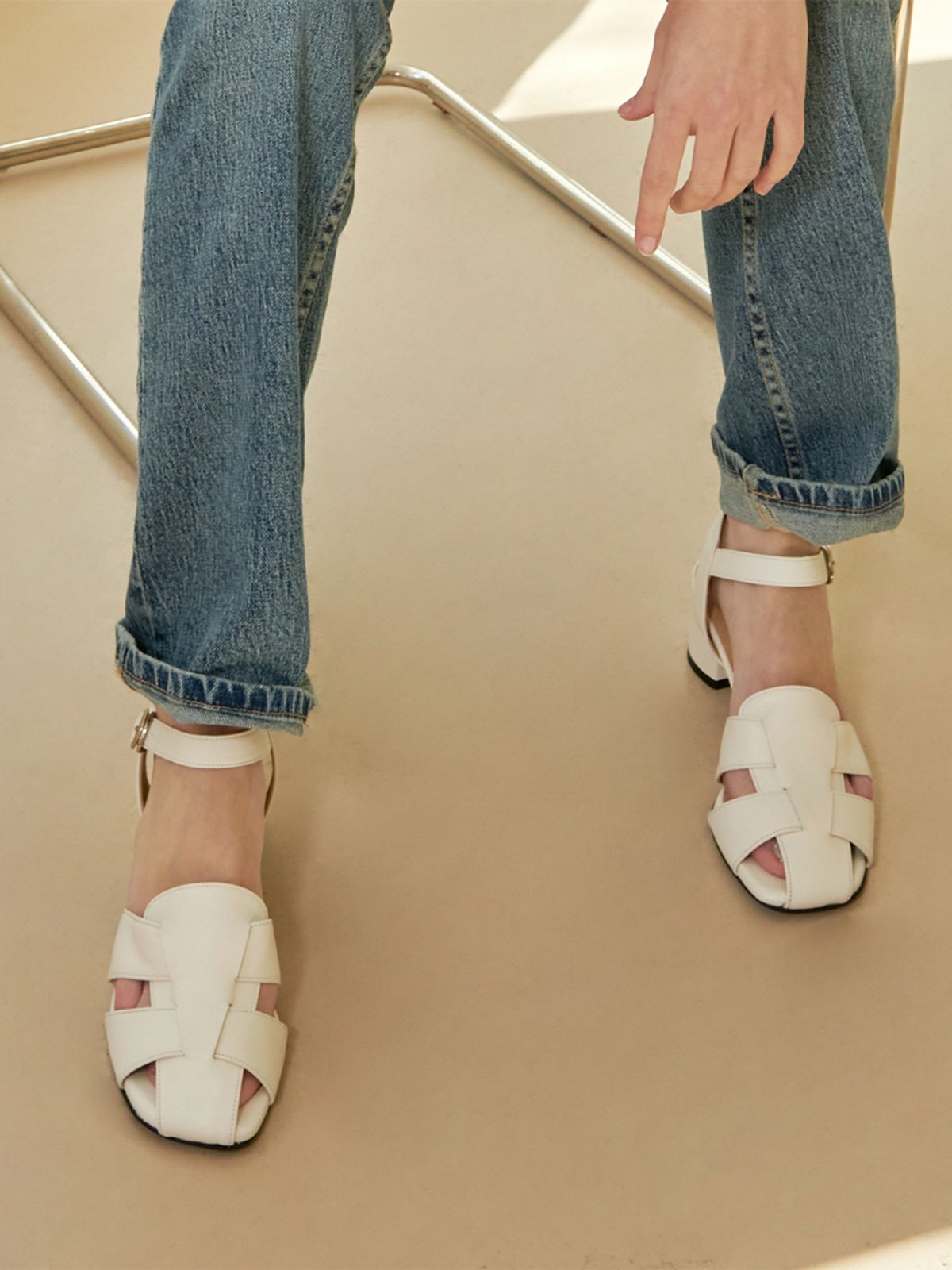 에뗄린(ETELIN) Monaco Fisherman Sandals - Ivory