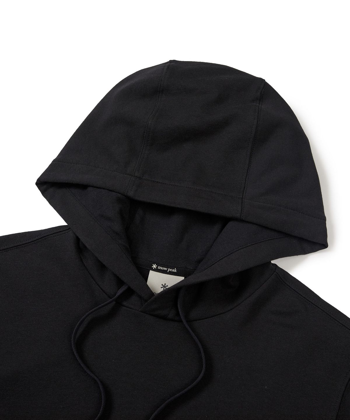 스노우피크 어패럴(SNOWPEAK APPAREL) 베이직 여성 세미크롭 후드 티셔츠 (S24FWFHD11) Black