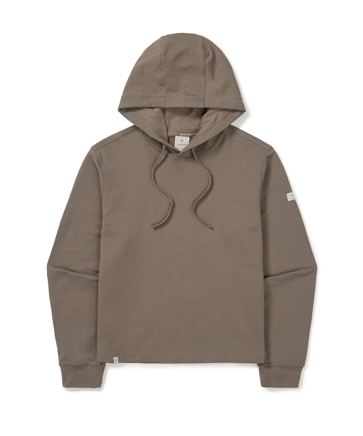 스노우피크 어패럴(SNOWPEAK APPAREL) 베이직 여성 세미크롭 후드 티셔츠 (S24FWFHD11) Cocoa