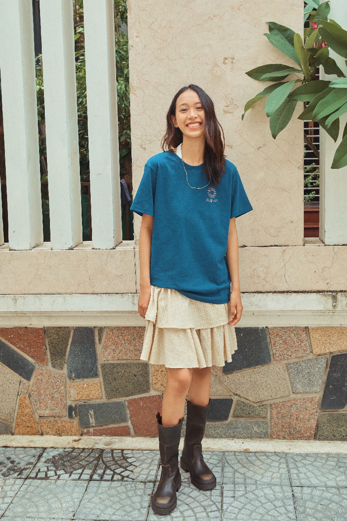 큐피도(KUPIDO) Sunny Vacance T-shirt _ turquoise