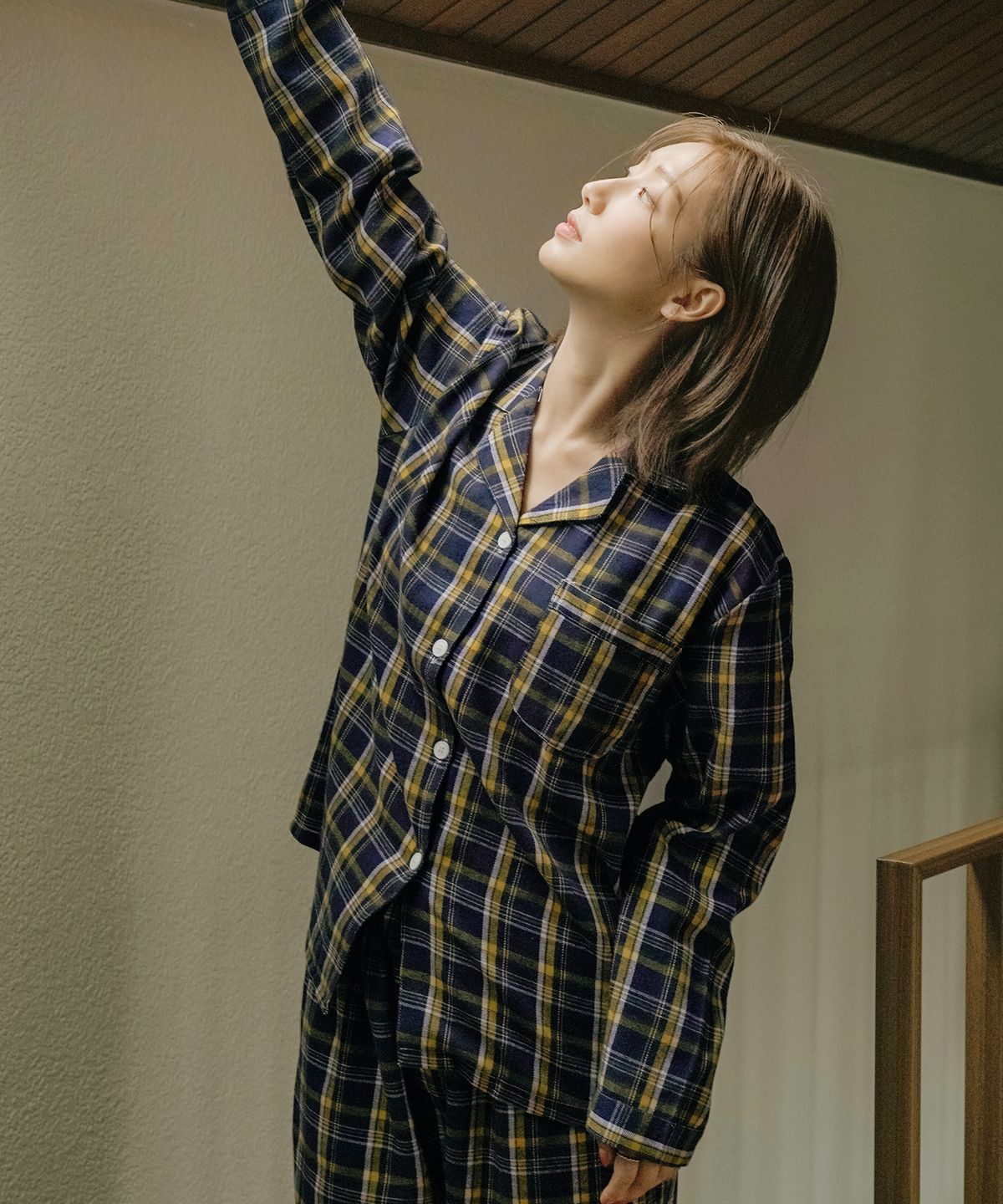 파란(PALAN) 이가르 커플 파자마 체크 잠옷세트