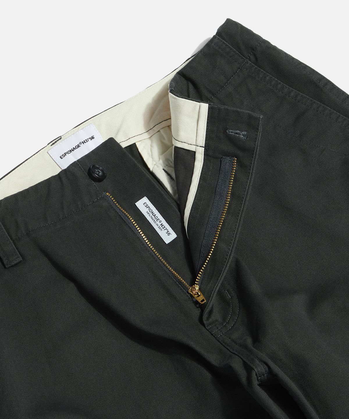 에스피오나지(ESPIONAGE) Wide Officer Pants Ink Black
