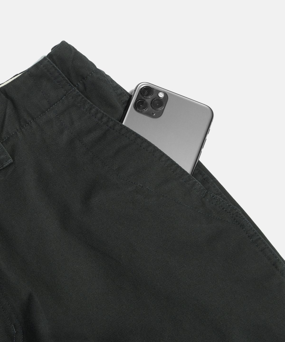 에스피오나지(ESPIONAGE) Wide Officer Pants Ink Black