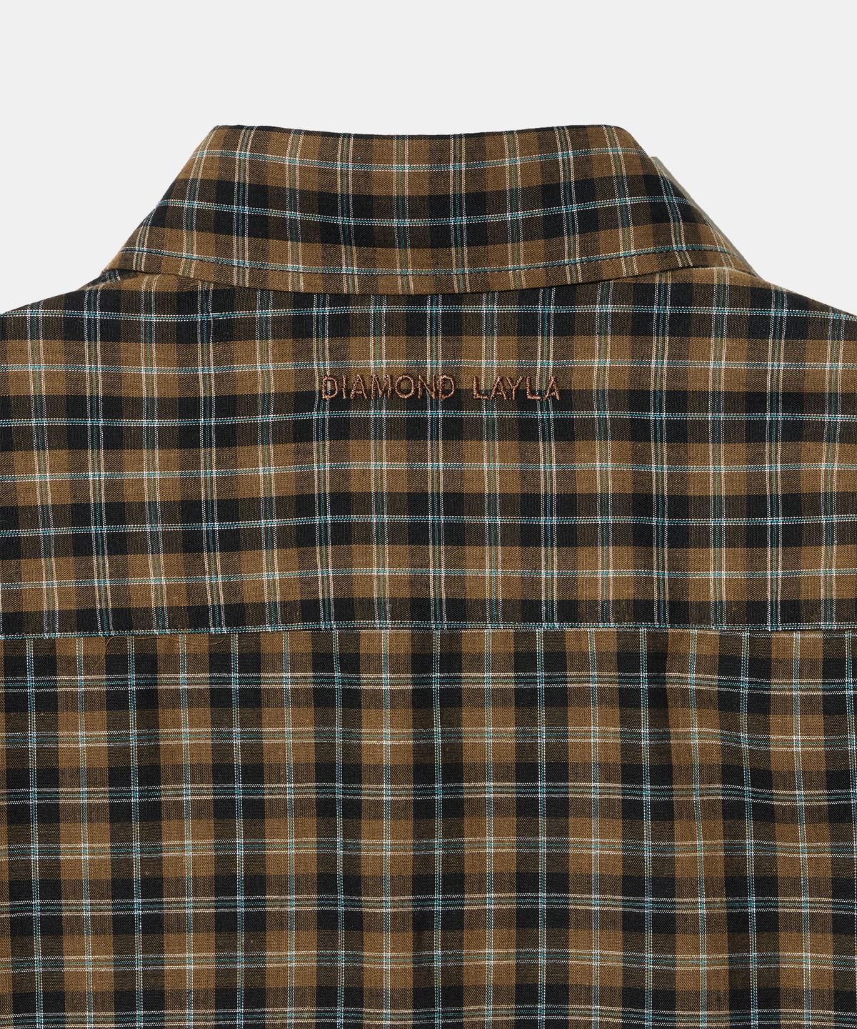 다이아몬드 레이라(DIAMOND LAYLA) Teal Oasis Check Shirt S160   Olive Brown