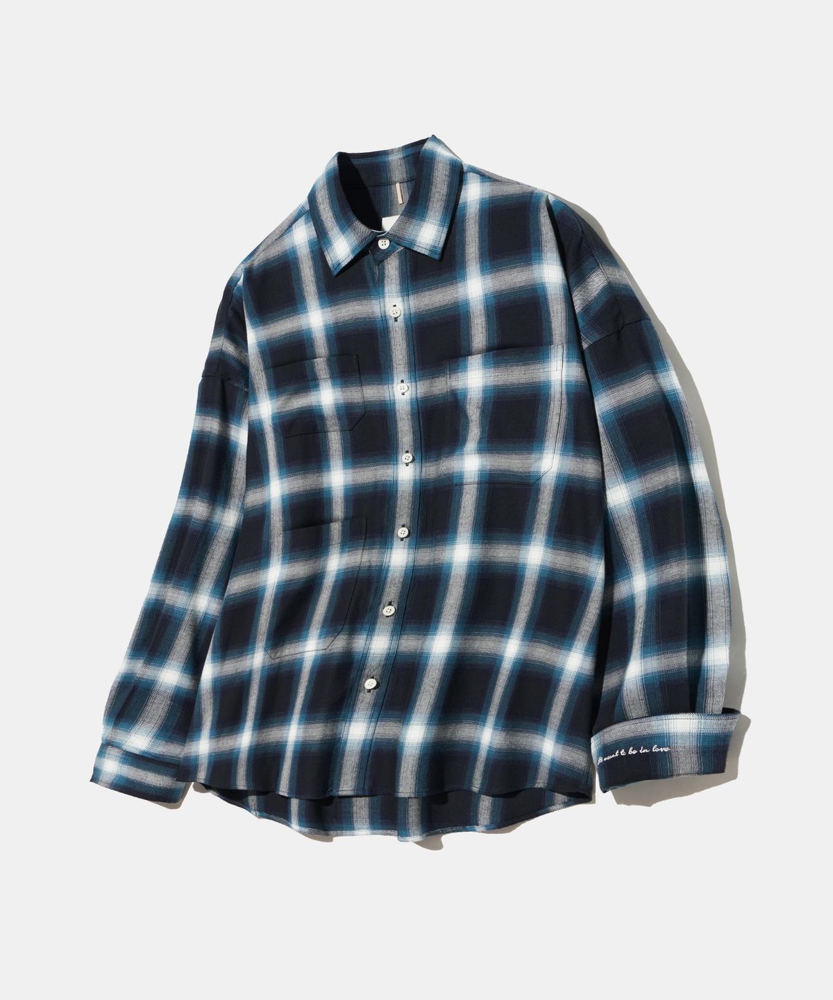 다이아몬드 레이라(DIAMOND LAYLA) Tencel Ombre Deep Blue Tartan Check Shirt S161