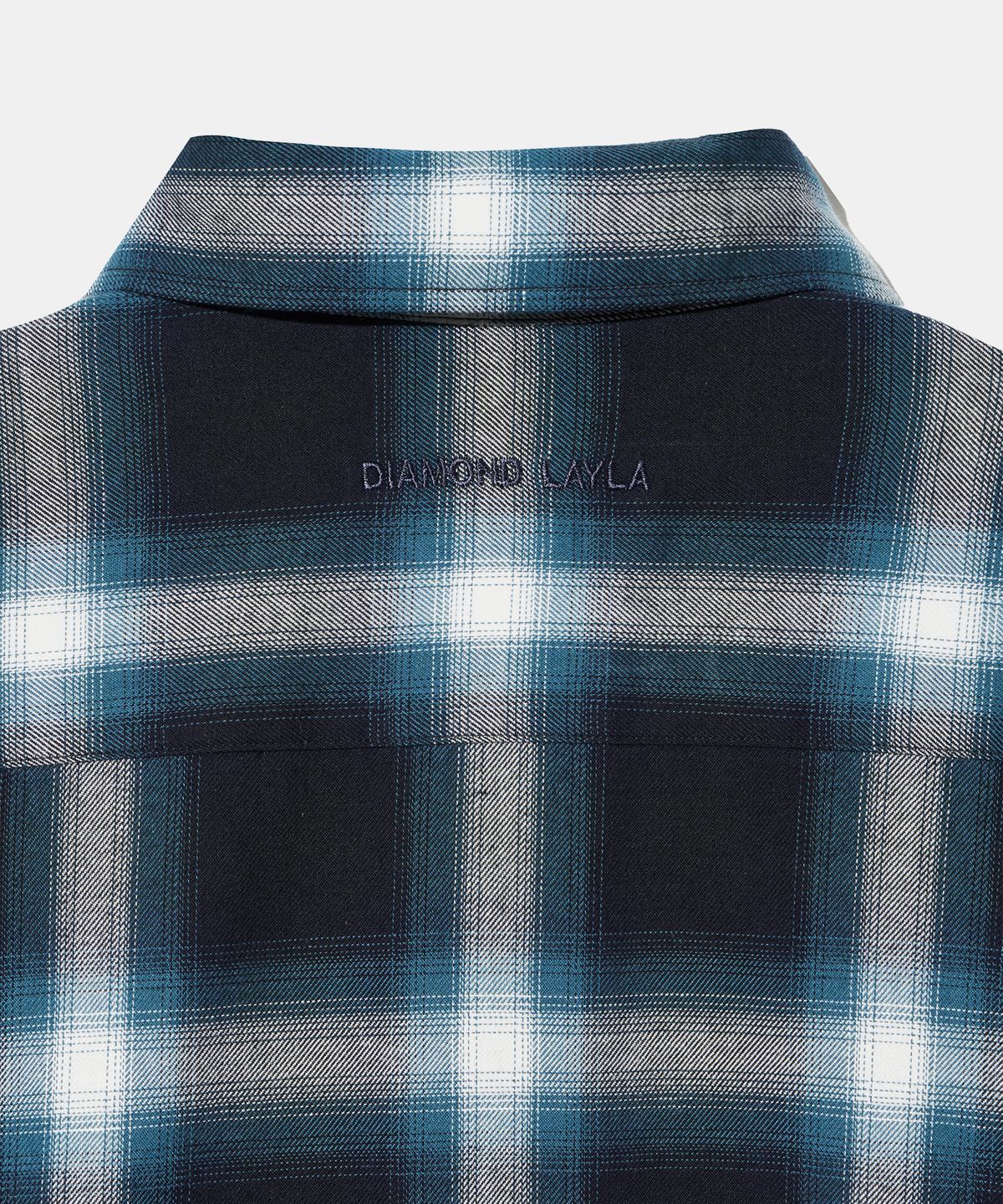 다이아몬드 레이라(DIAMOND LAYLA) Tencel Ombre Deep Blue Tartan Check Shirt S161