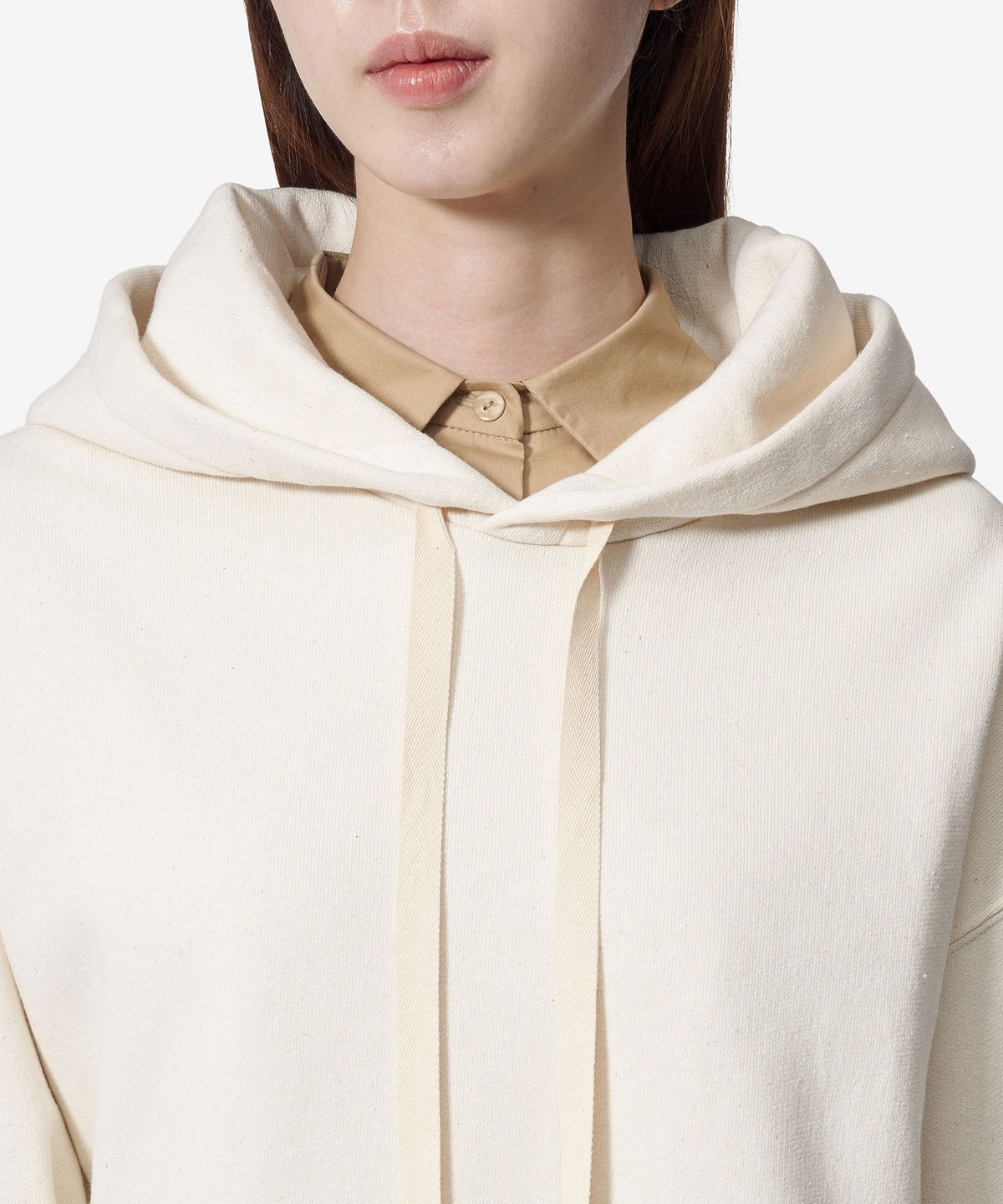 질 샌더(JIL SANDER) 로고 프린트 후드 - 듄 / J40GU0104J20010279