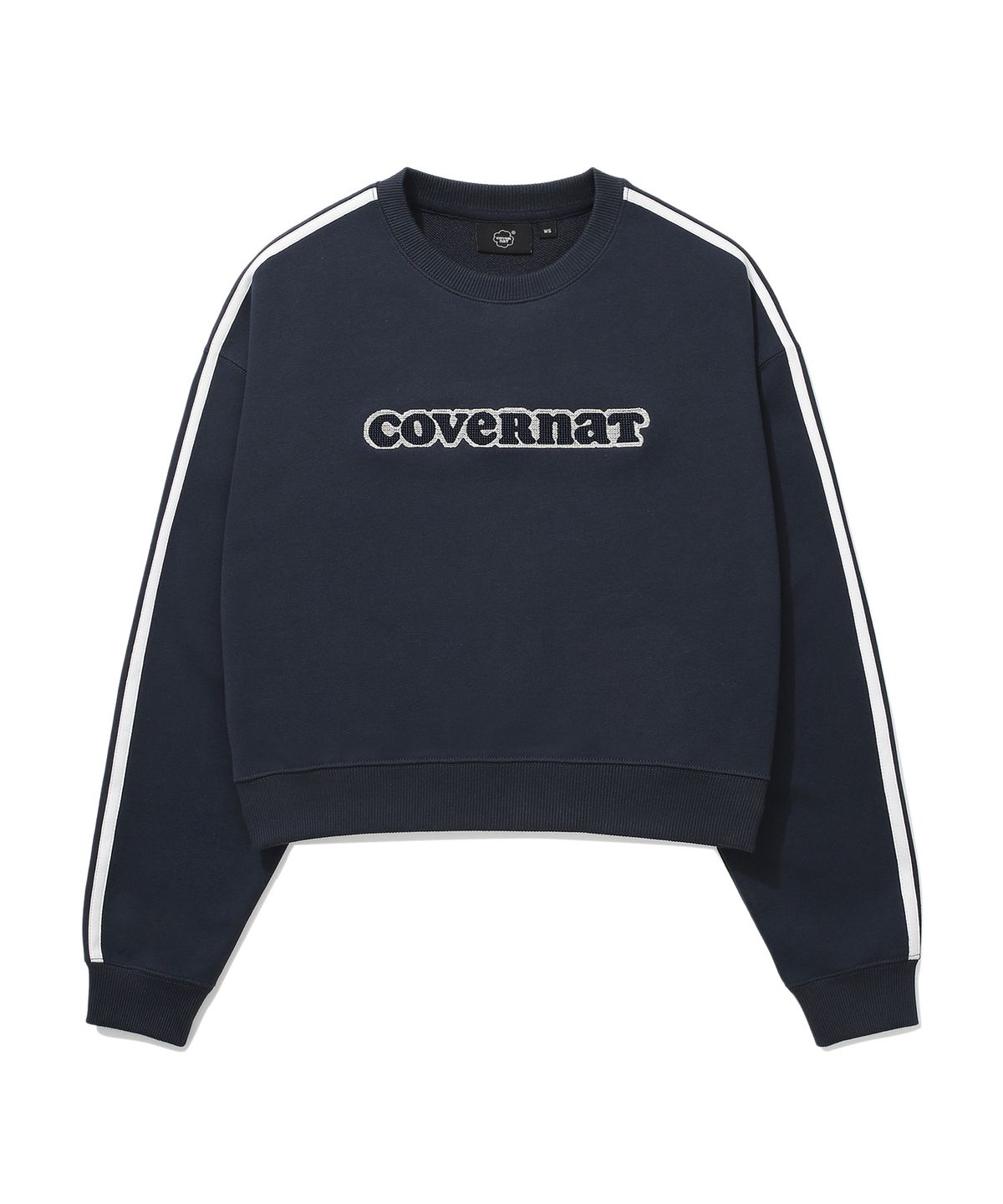 커버낫 우먼(COVERNAT WOMAN) 우먼 쿠퍼 로고 라이닝 맨투맨 Navy
