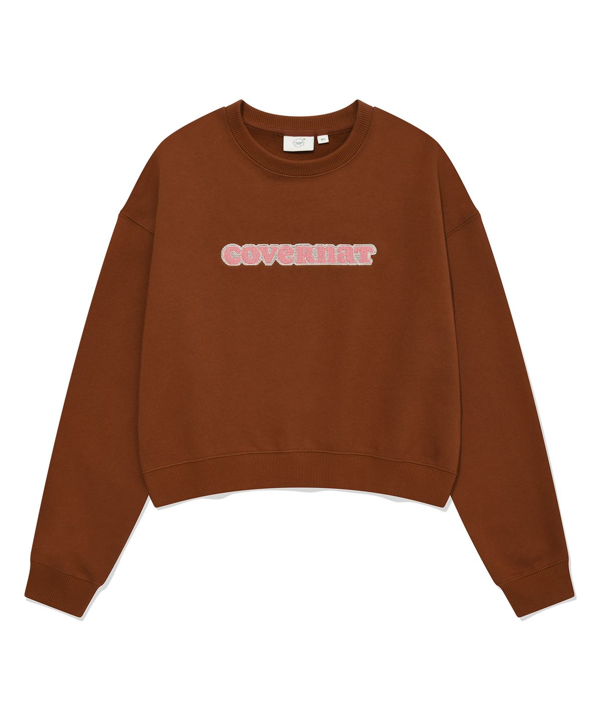 커버낫 우먼(COVERNAT WOMAN) 우먼 쿠퍼 로고 맨투맨 Brown