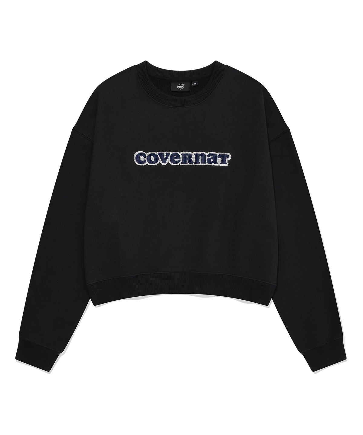 커버낫 우먼(COVERNAT WOMAN) 우먼 쿠퍼 로고 맨투맨 Black