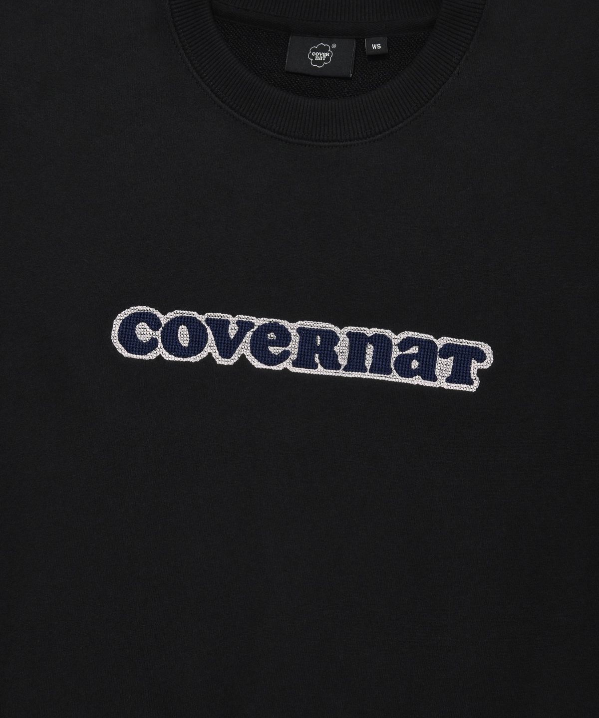 커버낫 우먼(COVERNAT WOMAN) 우먼 쿠퍼 로고 맨투맨 Black