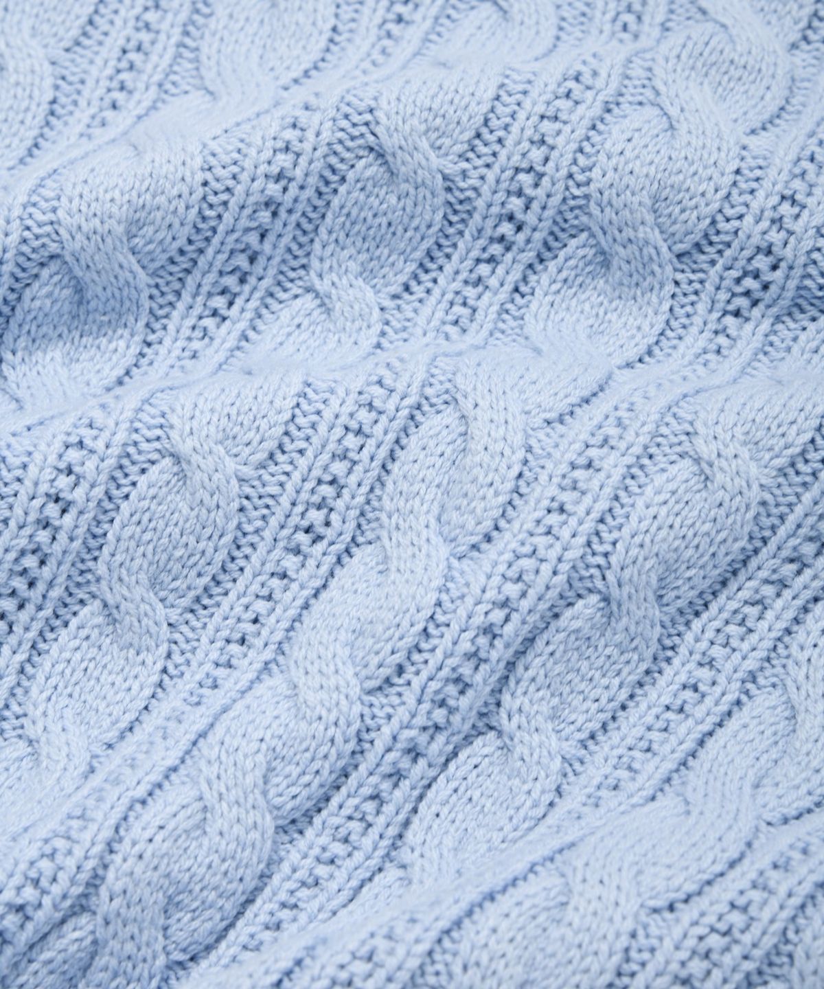 커버낫 우먼(COVERNAT WOMAN) 우먼 클로버하트 케이블 니트 Light Blue