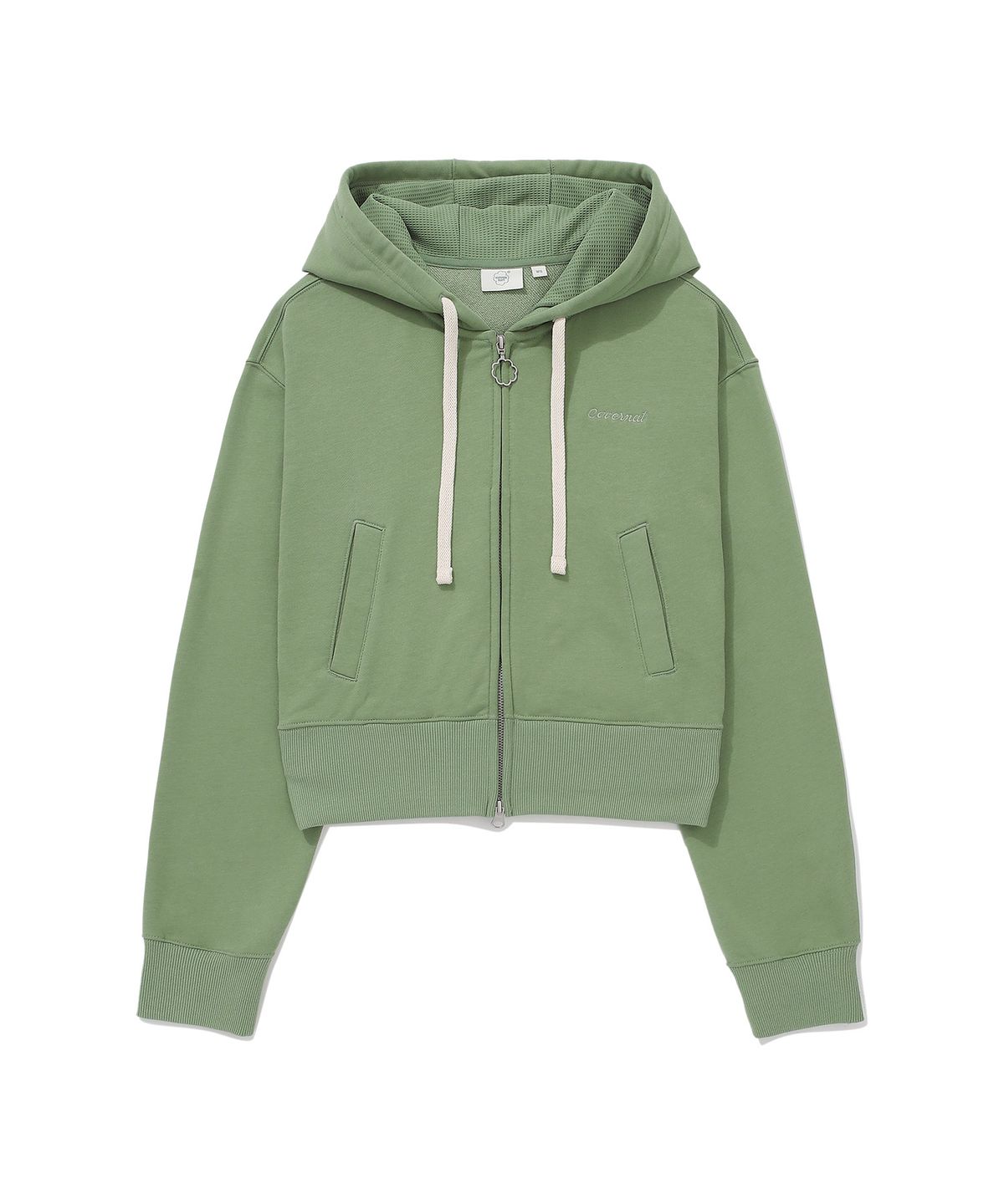 커버낫 우먼(COVERNAT WOMAN) 우먼 크롭 후디 집업 Sage Green