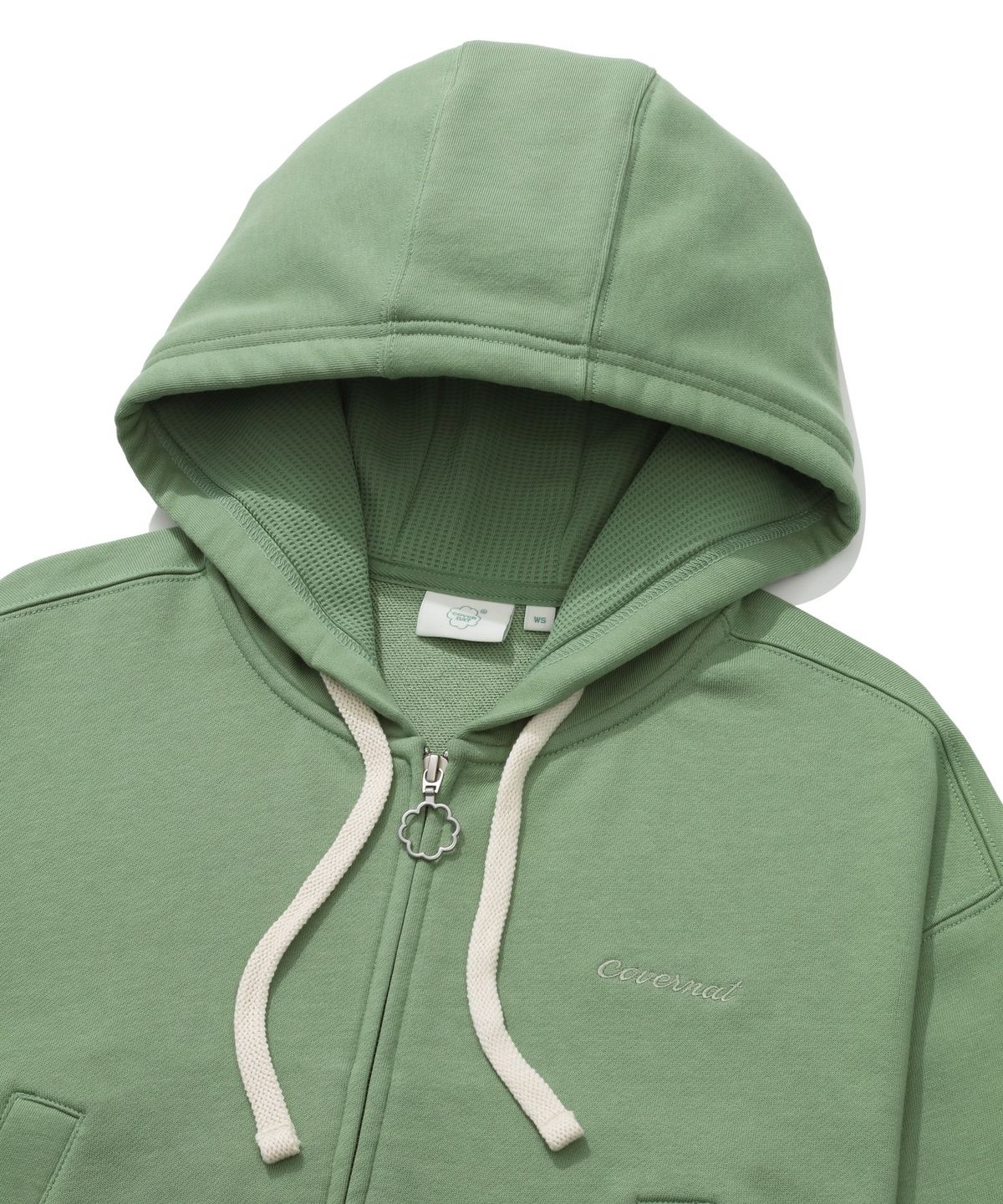 커버낫 우먼(COVERNAT WOMAN) 우먼 크롭 후디 집업 Sage Green