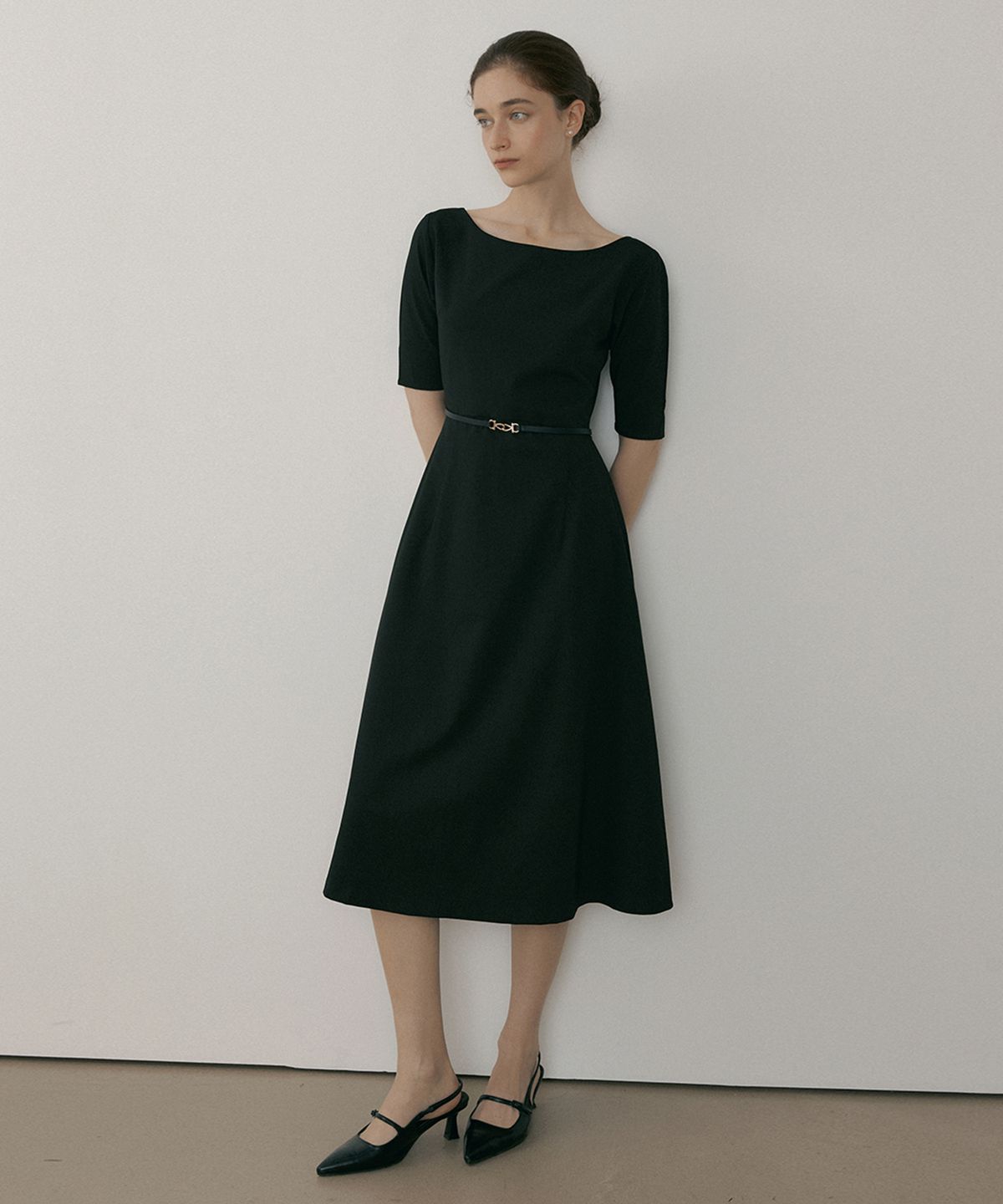 리올그(REORG) MOR BOAT NECK CLASSIC FLARE OPS BLACK