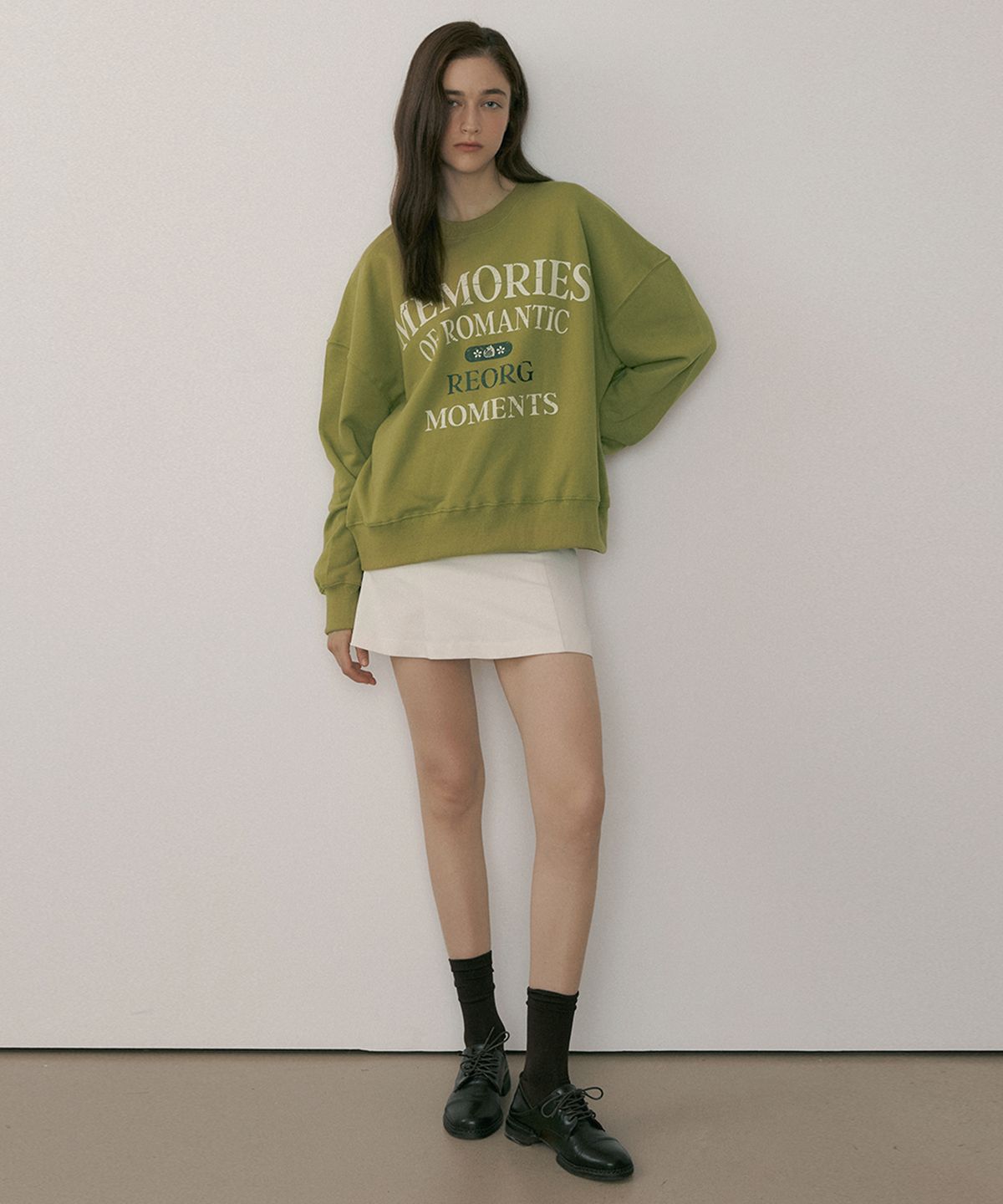 리올그(REORG) MOR MEMORY SWEATSHIRTS OLIVE