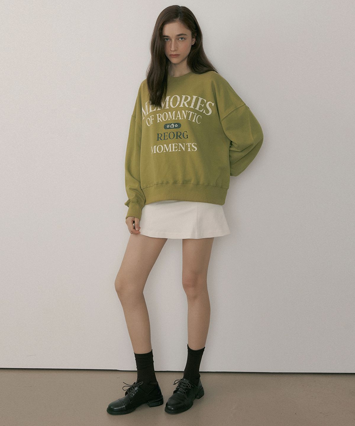 리올그(REORG) MOR MEMORY SWEATSHIRTS OLIVE