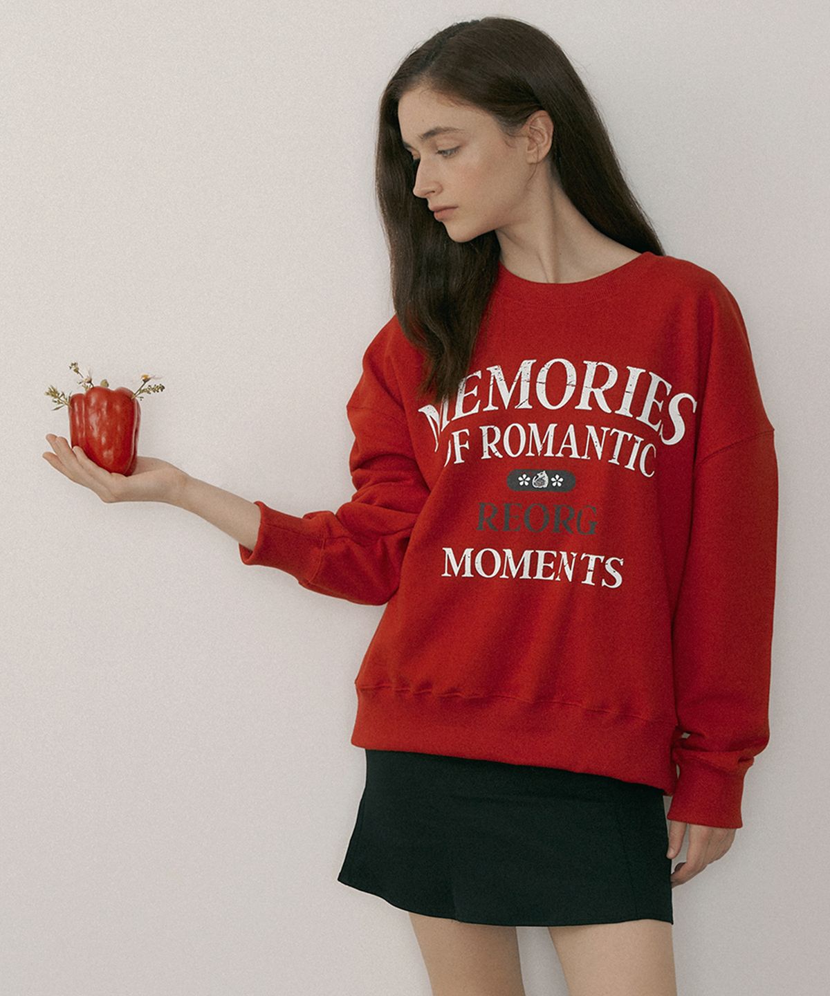 리올그(REORG) MOR MEMORY SWEATSHIRTS RED